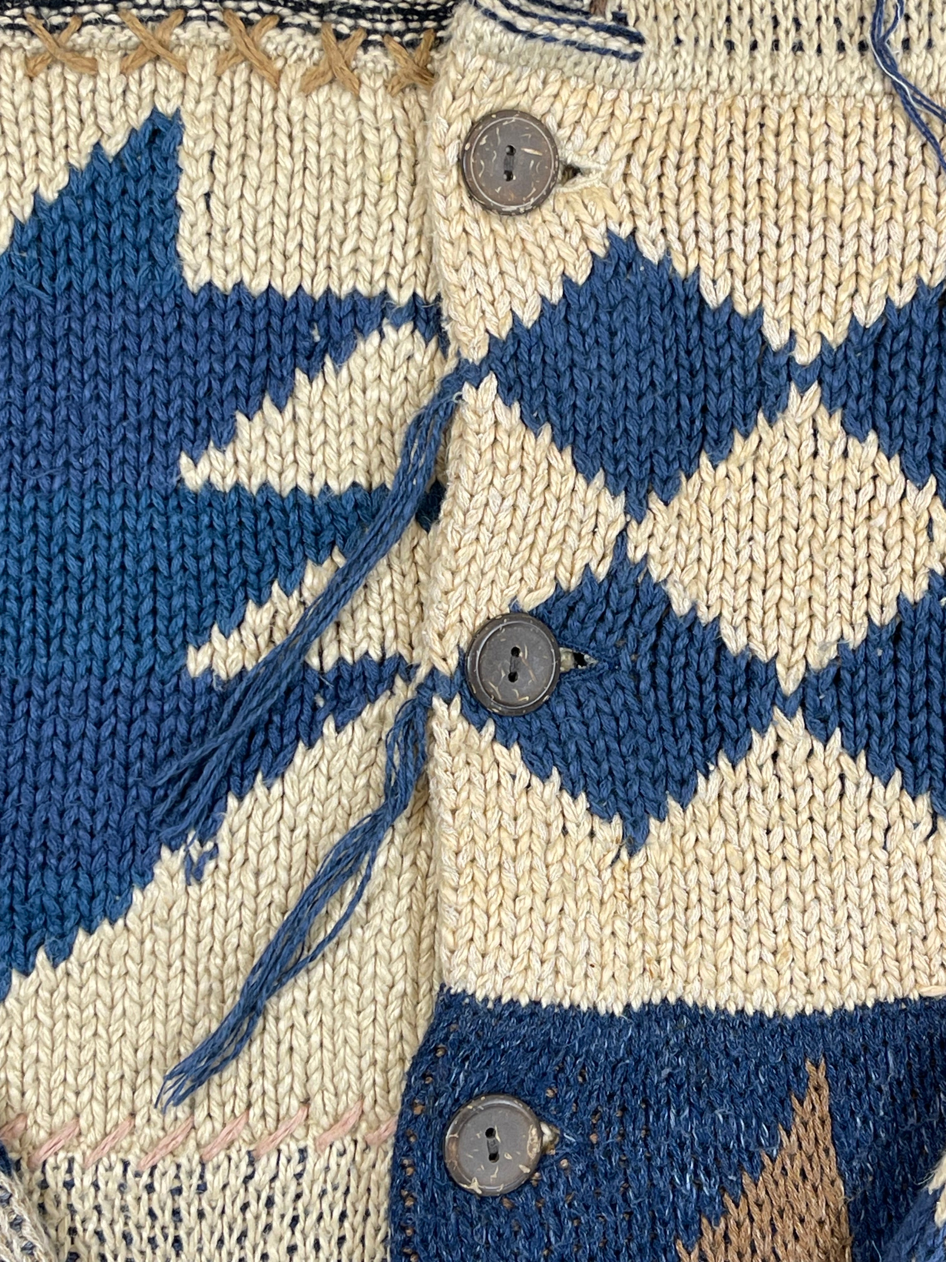 Ralph Lauren Denim & Supply Patchwork Shawl Collar Cardigan (Vintage 2000s)