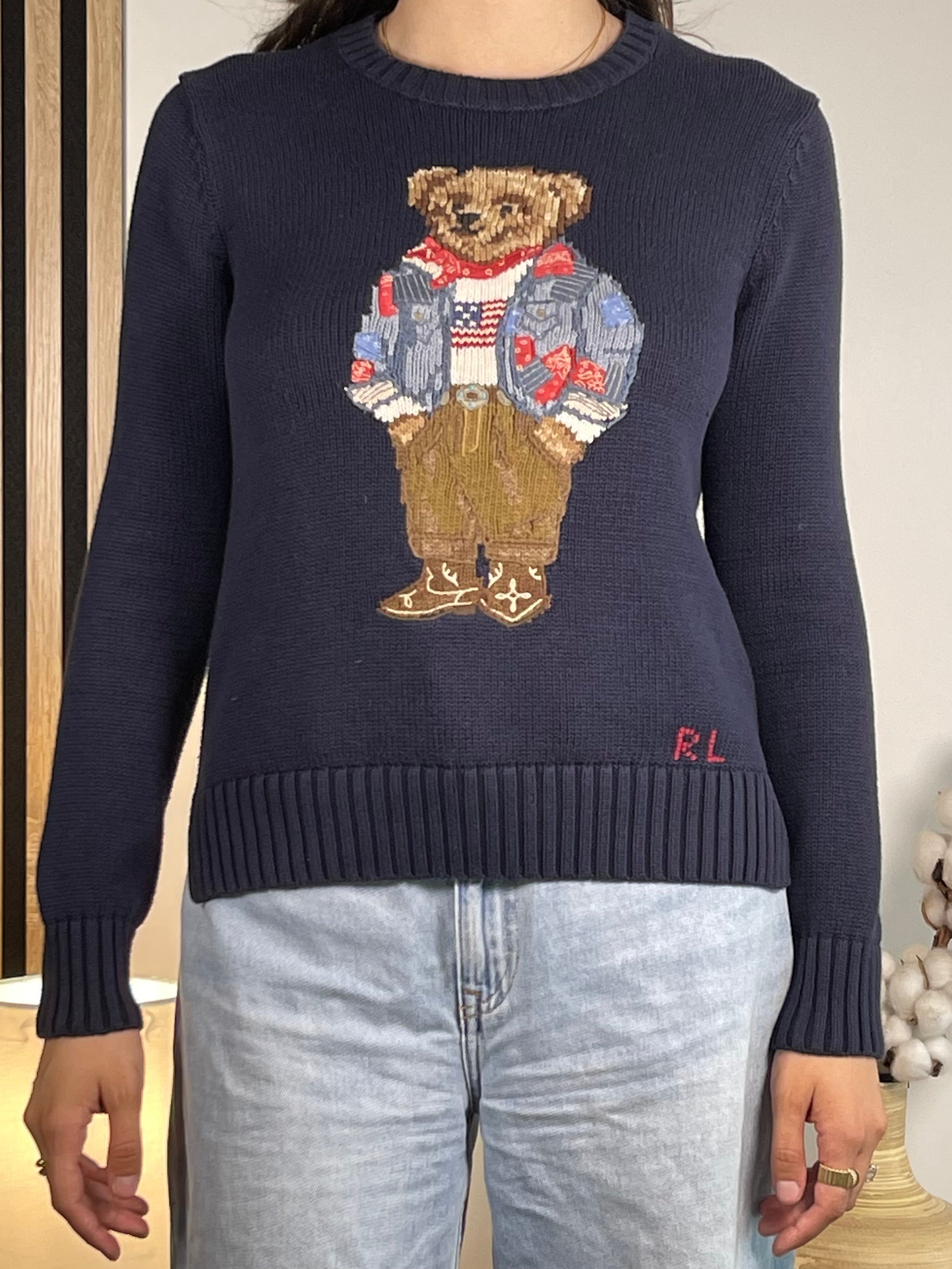 Polo Ralph Lauren Bandana Polo Bear Cotton Sweater (2021)