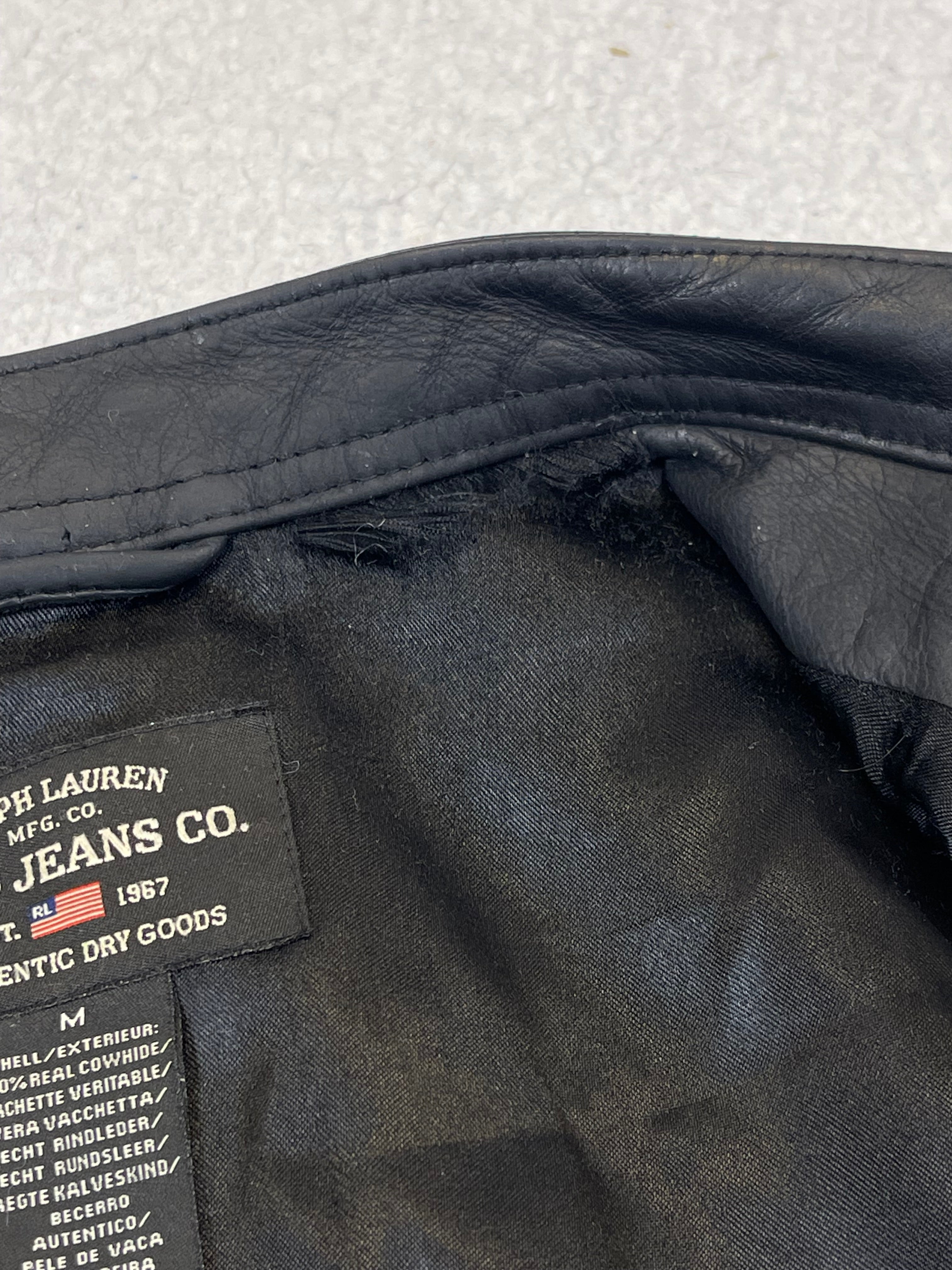 Polo Jeans Co. Ralph Lauren Vintage Genuine Cowhide Motorcycle Jacket