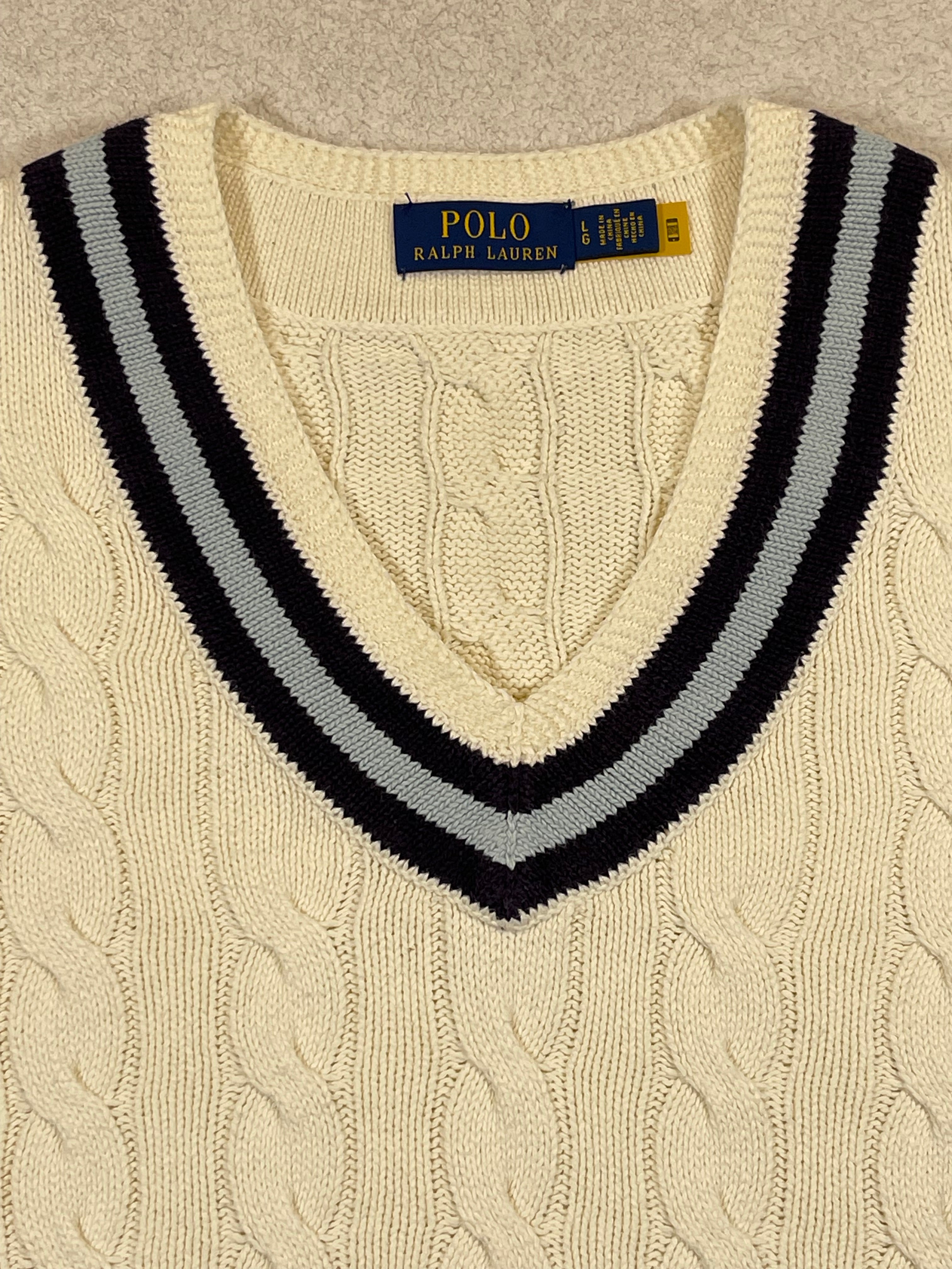 Polo Ralph Lauren Iconic Cable-Knit Cricket Sweater (2023)