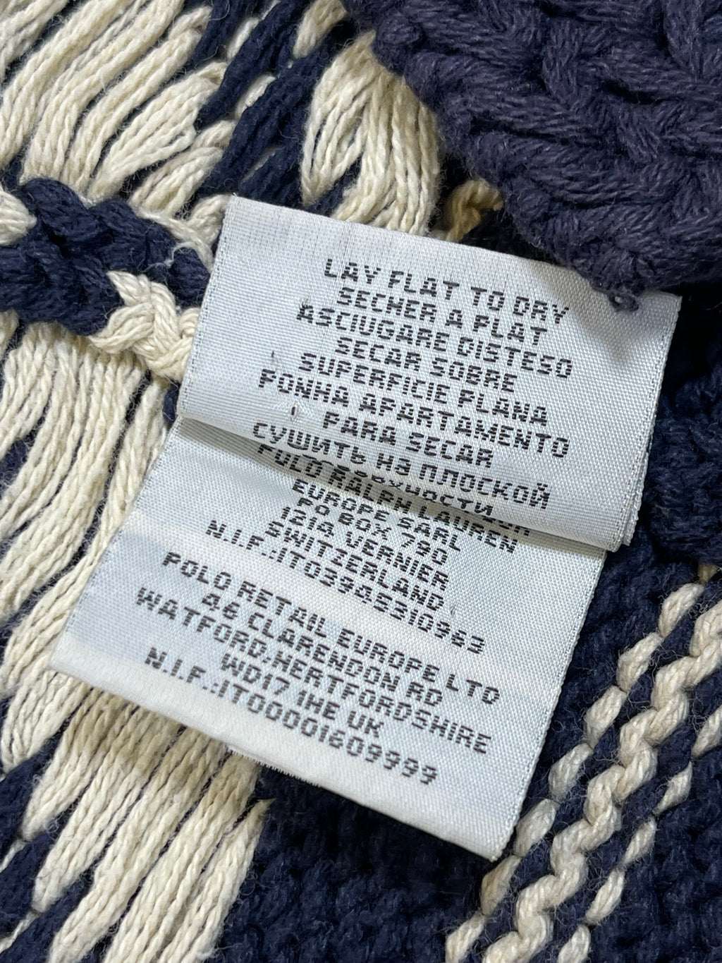 Ralph Lauren Denim & Supply Geometric Cotton Cardigan