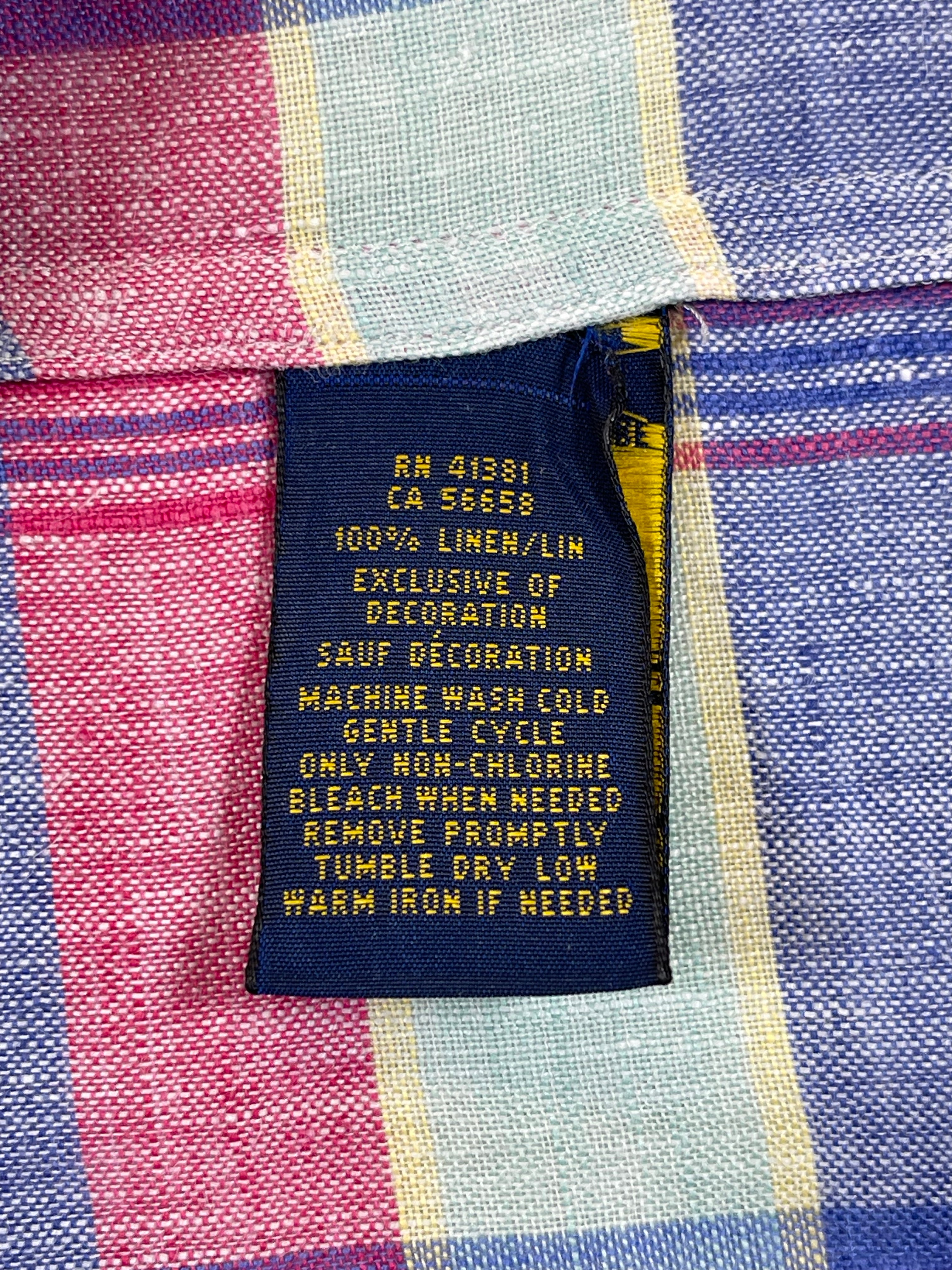 Ralph Lauren Linen Plaid Shirt (Vintage)