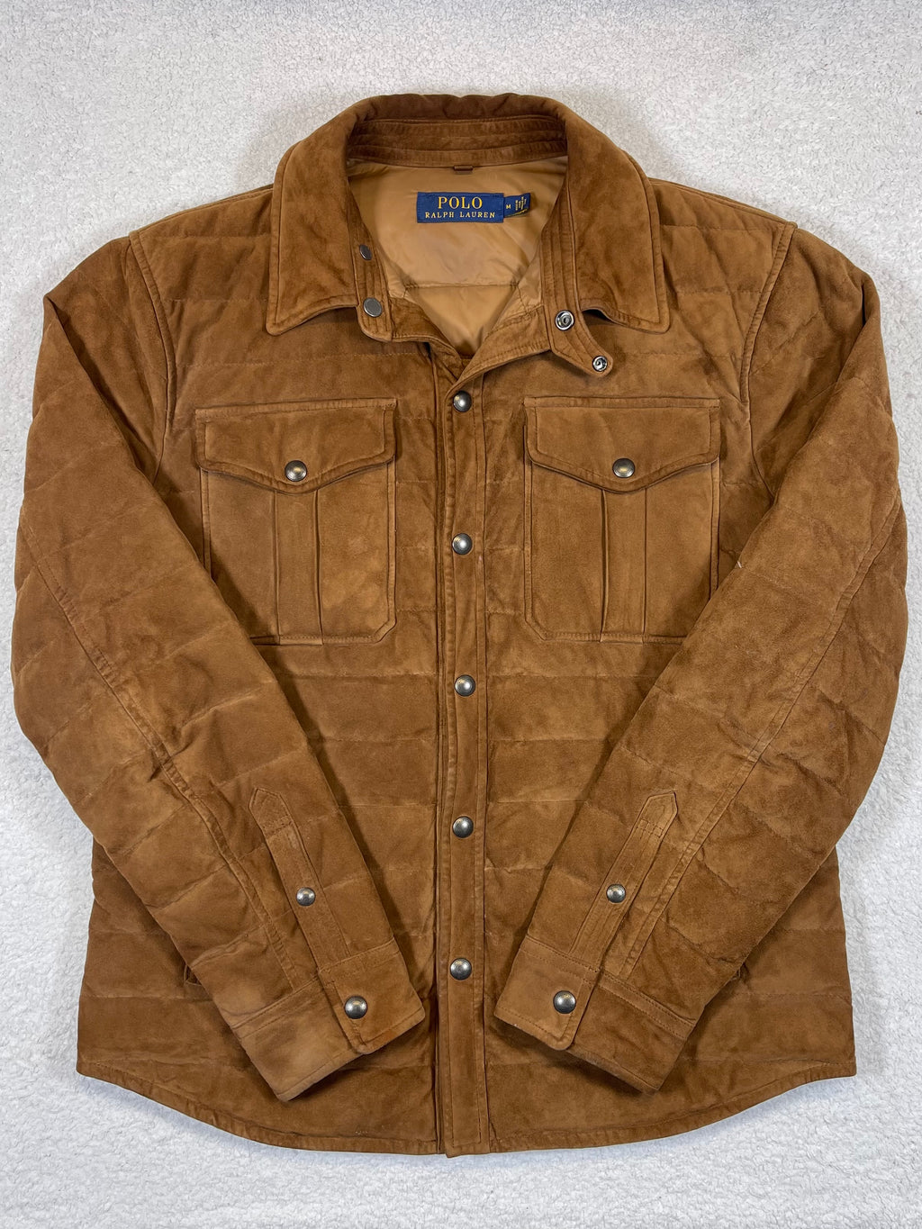 Polo Ralph Lauren Quilted Lamb Suede Down Jacket