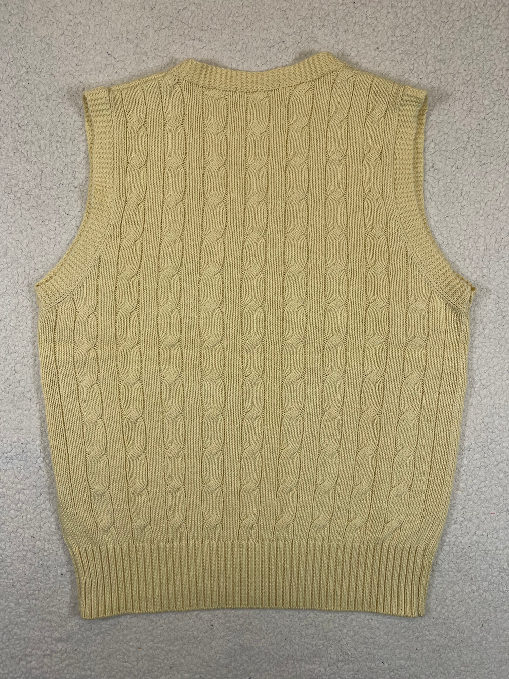 Polo Ralph Lauren UK Cable-Knit Cotton & Cashmere Sweater Vest (Vintage 2000s)
