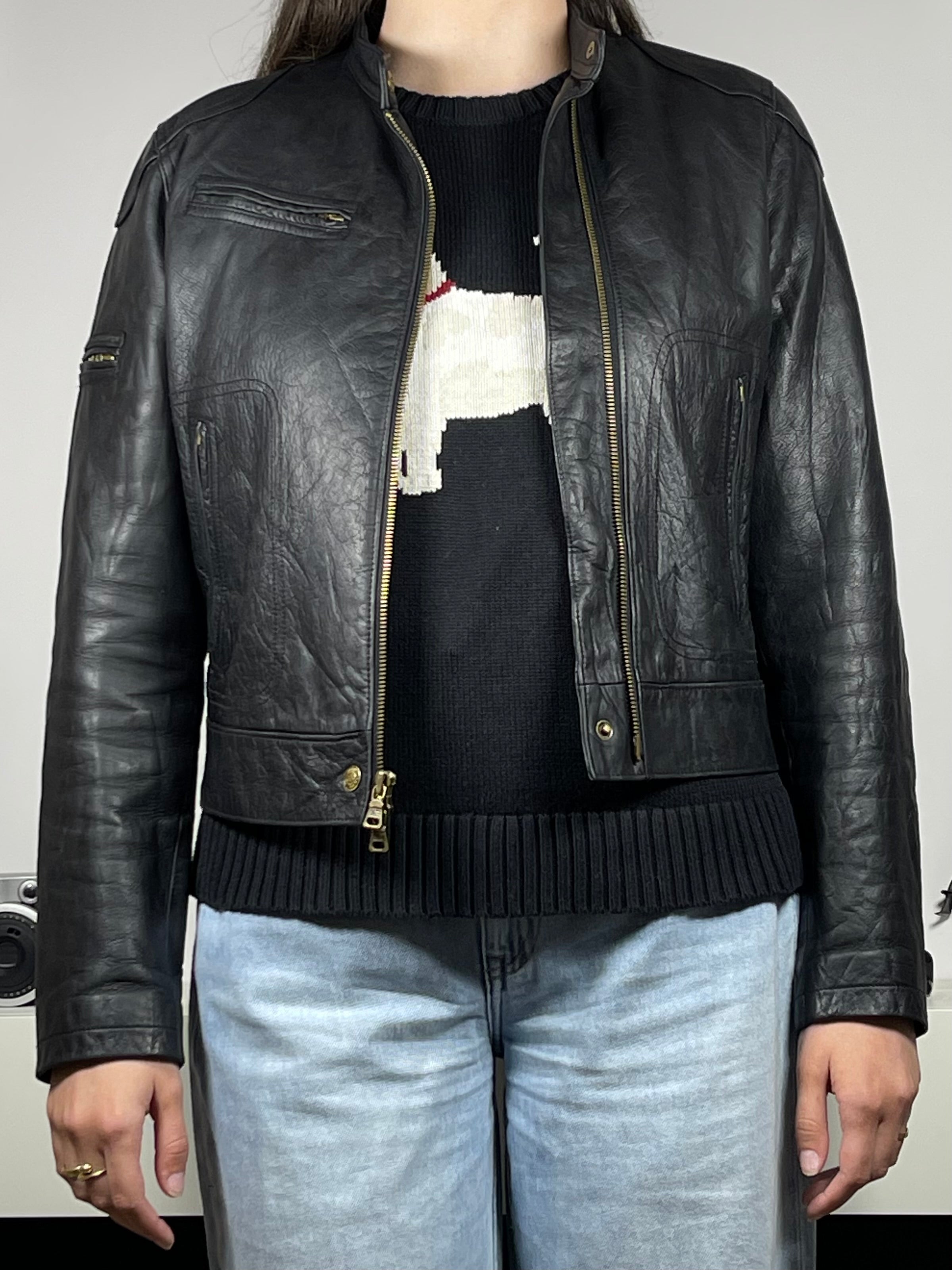 Polo Jeans Co. Ralph Lauren Vintage Genuine Cowhide Motorcycle Jacket