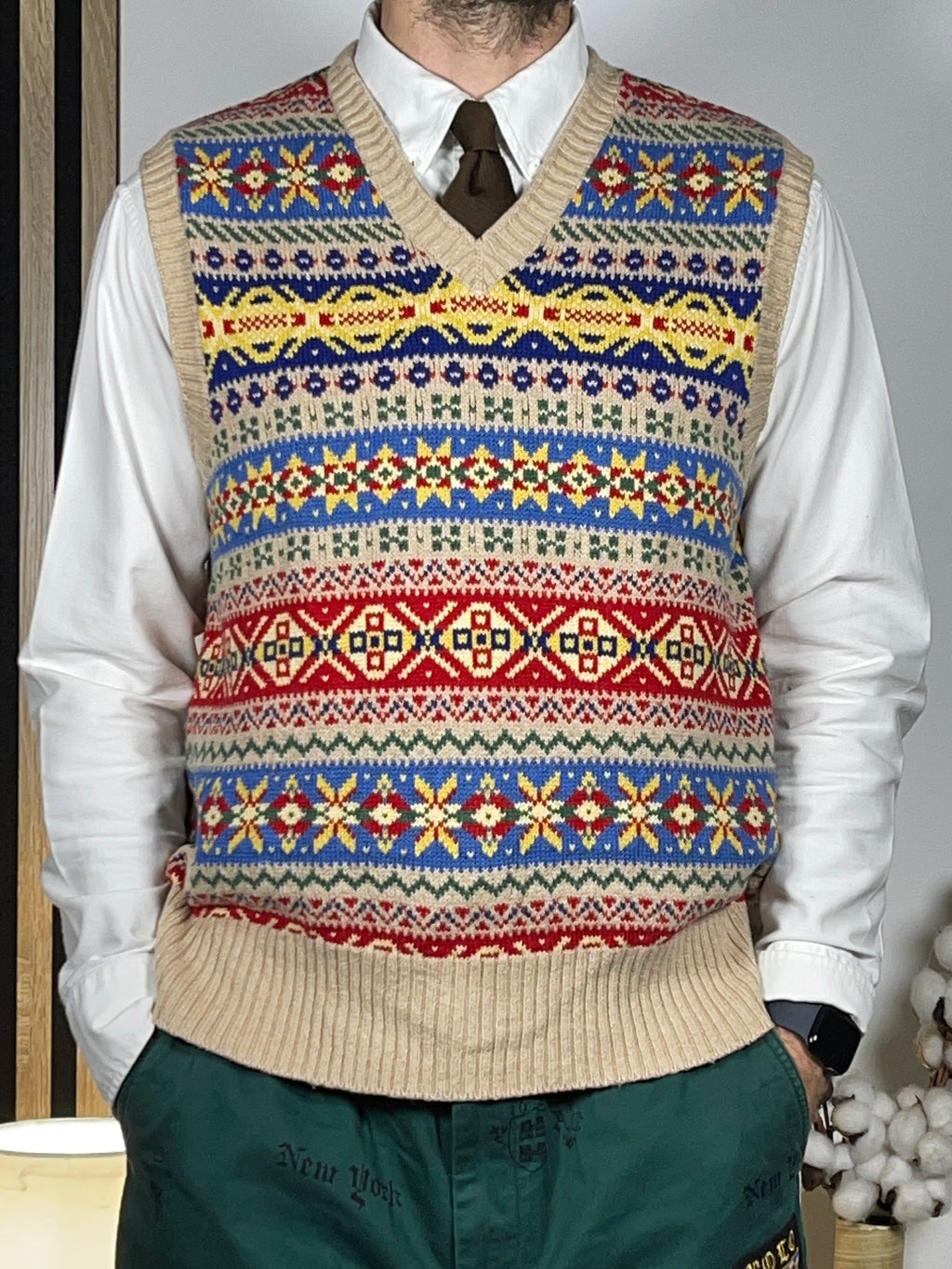 Polo by Ralph Lauren Fair Isle Cotton & Cashmere Sweater Vest (2023)