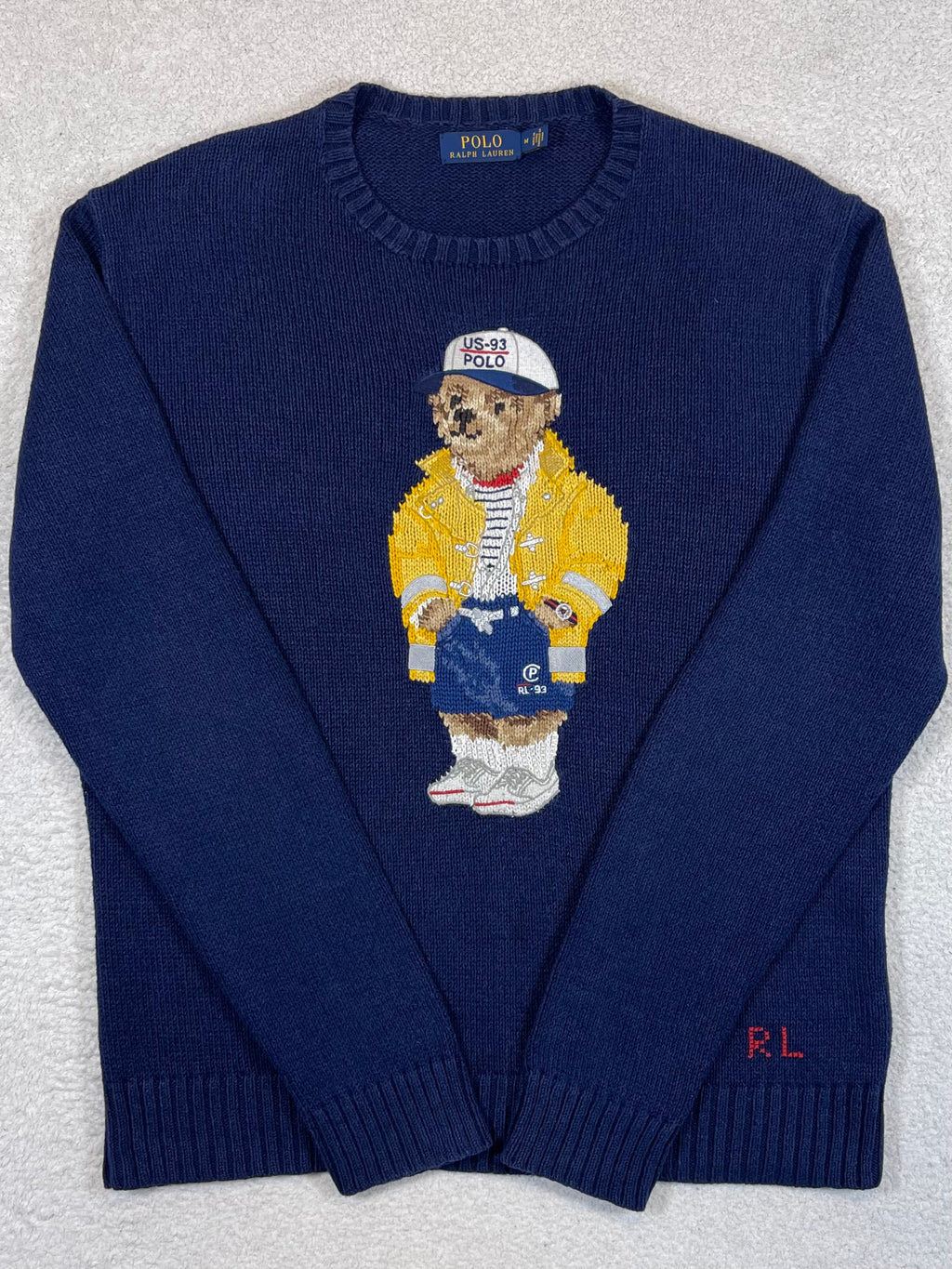 Polo Ralph Lauren Polo Bear CP RL-93 Cotton & Linen Sweater M