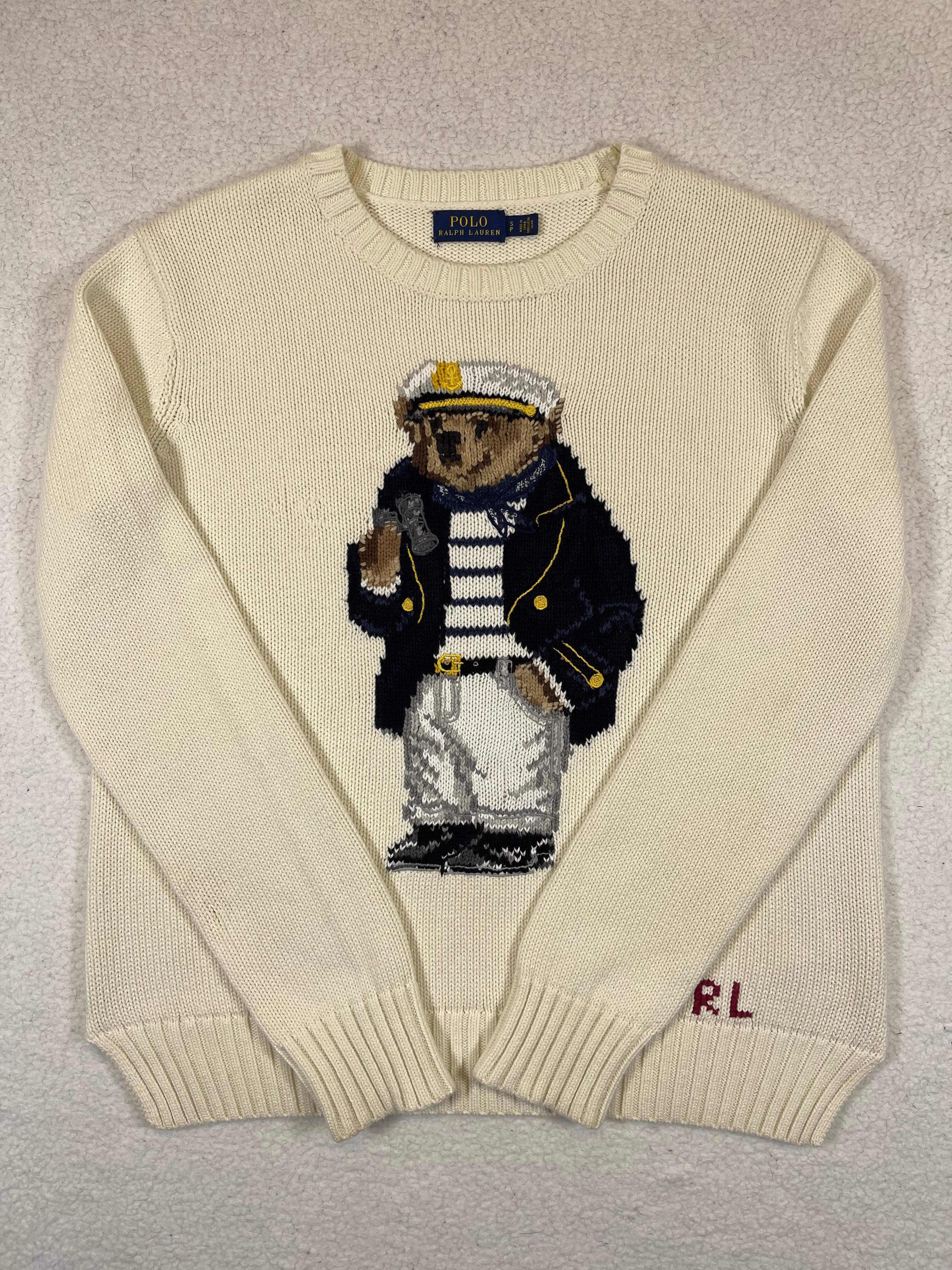 Polo Ralph Lauren Captain Polo Bear Cotton Sweater