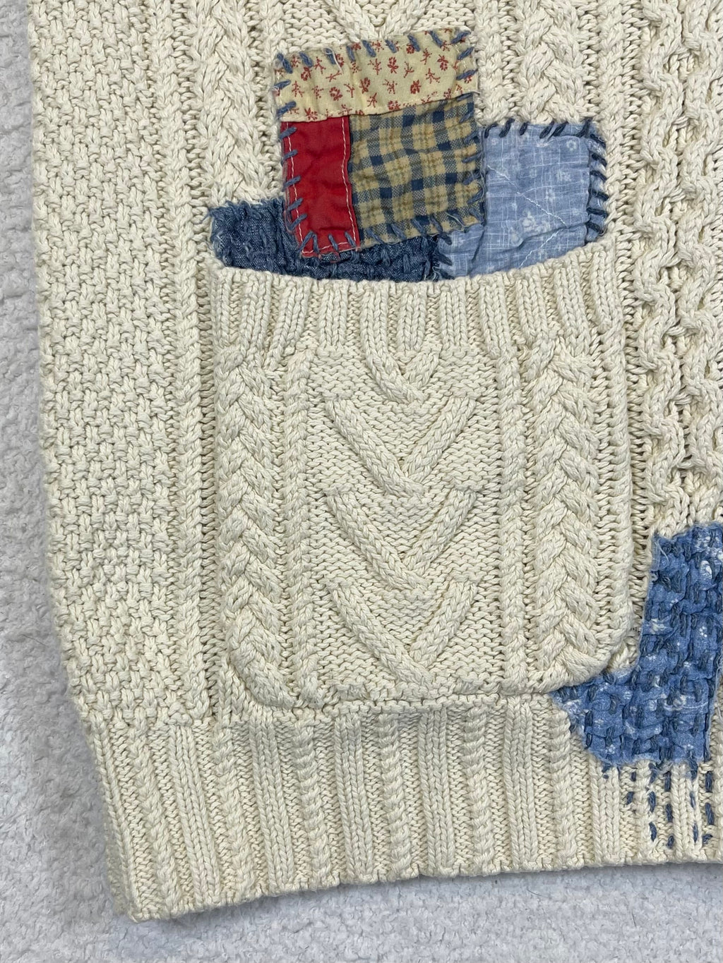 Polo Ralph Lauren Patchwork Aran-Knit Cardigan
