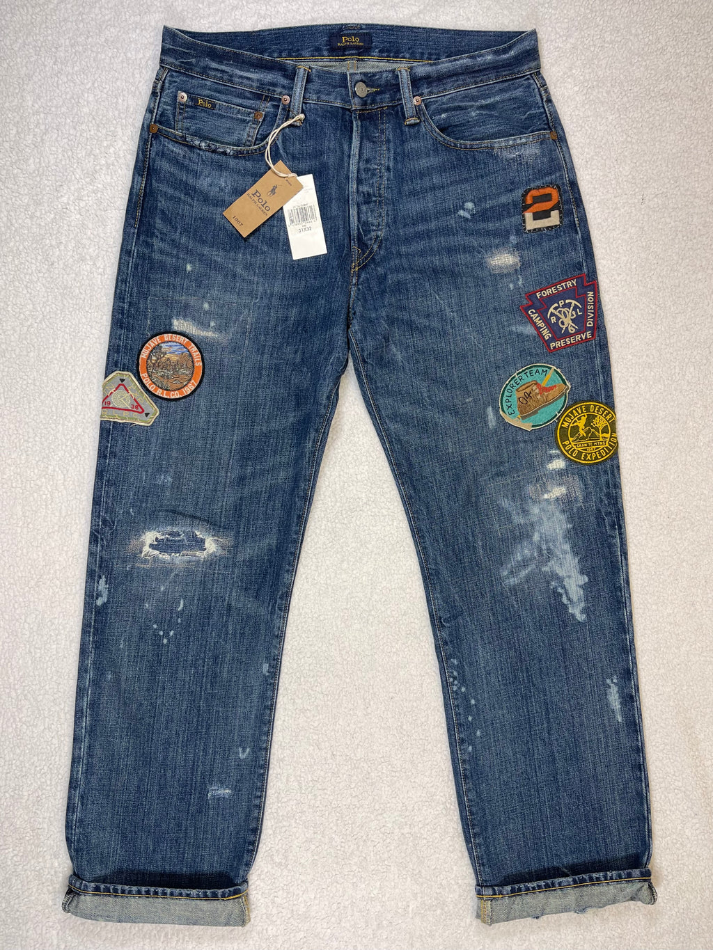 Polo Ralph Lauren Expedition Vintage Classic Fit Aged Denim Jeans (2022)