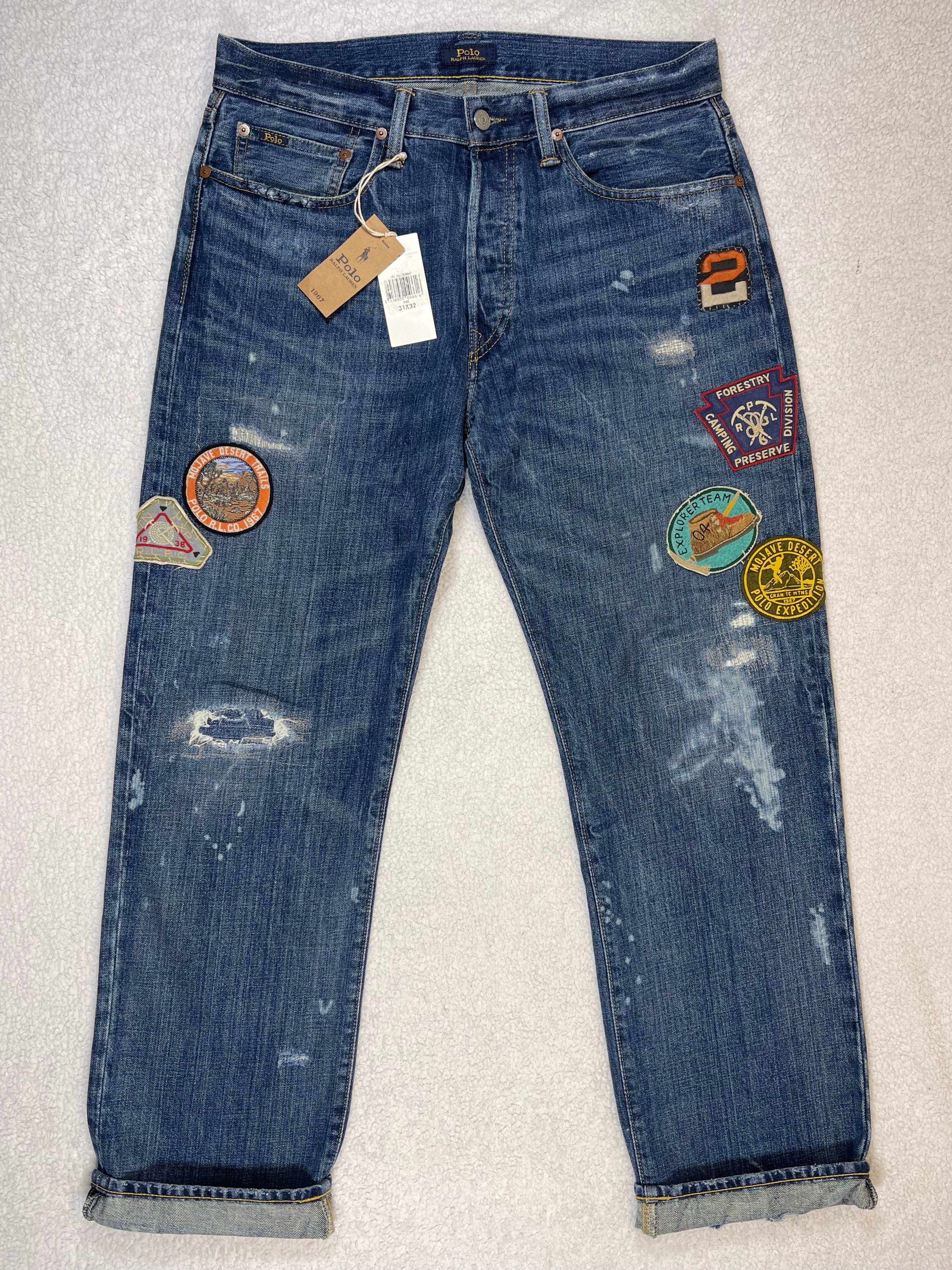 Polo Ralph Lauren Expedition Vintage Classic Fit Aged Denim Jeans (2022)