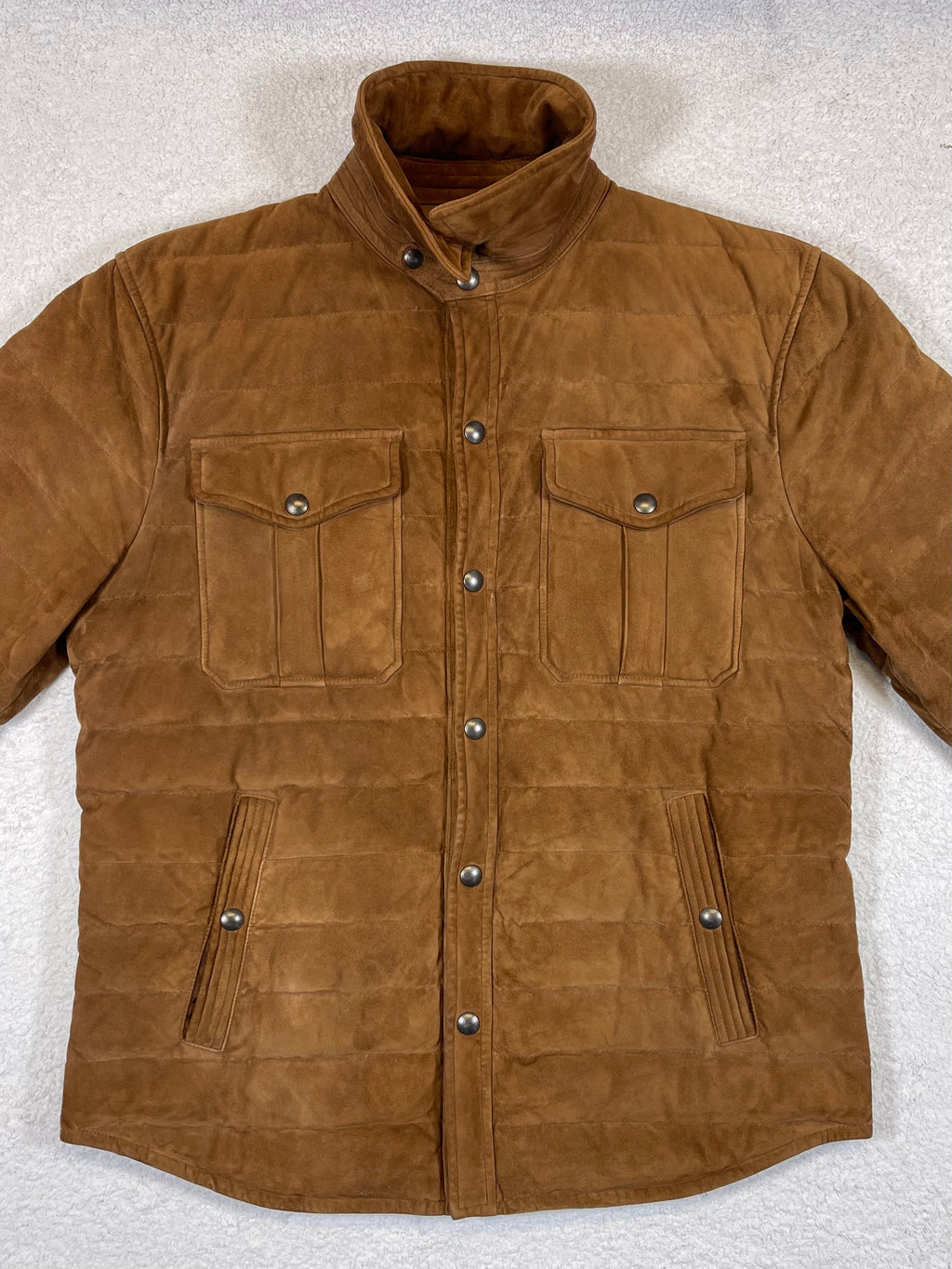 Polo Ralph Lauren Quilted Lamb Suede Down Jacket
