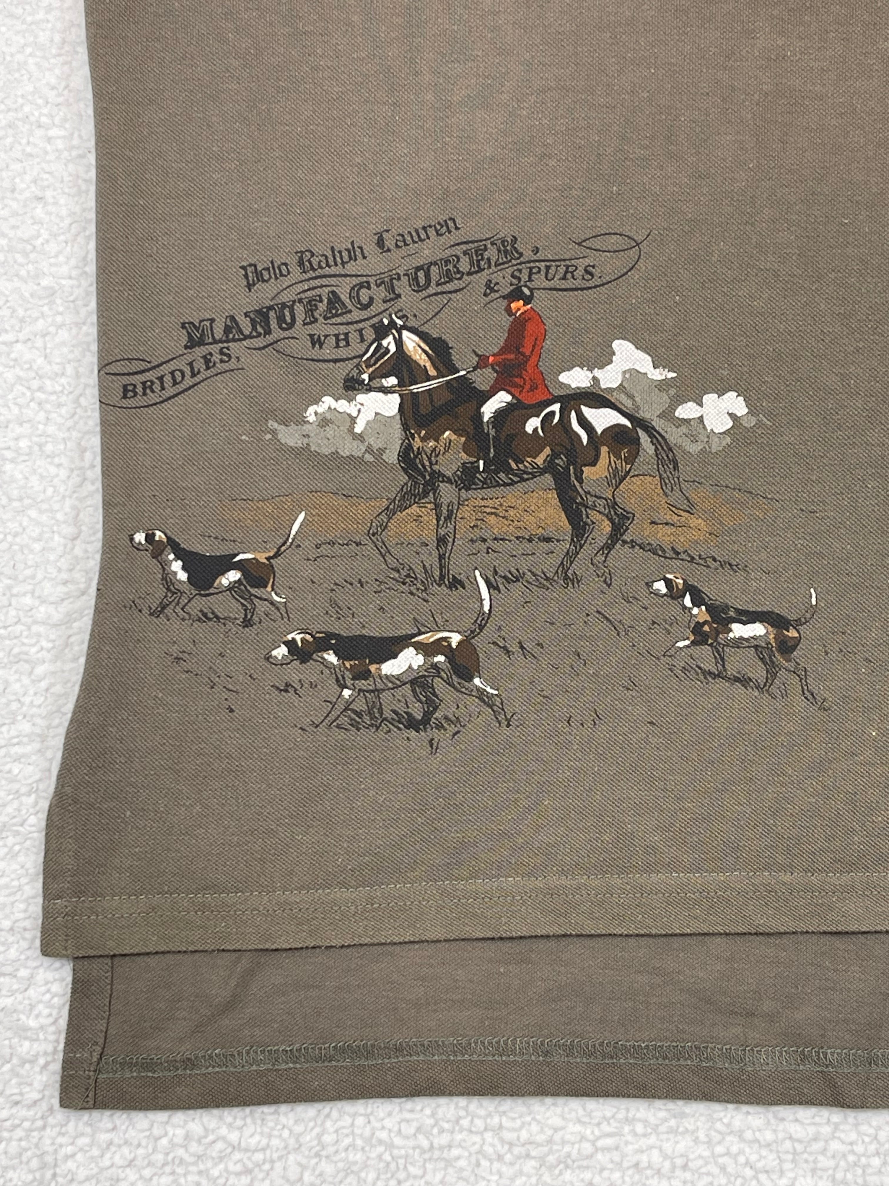 Polo Ralph Lauren Hunting Motif Cotton Piqué Polo (Vintage 2000s)