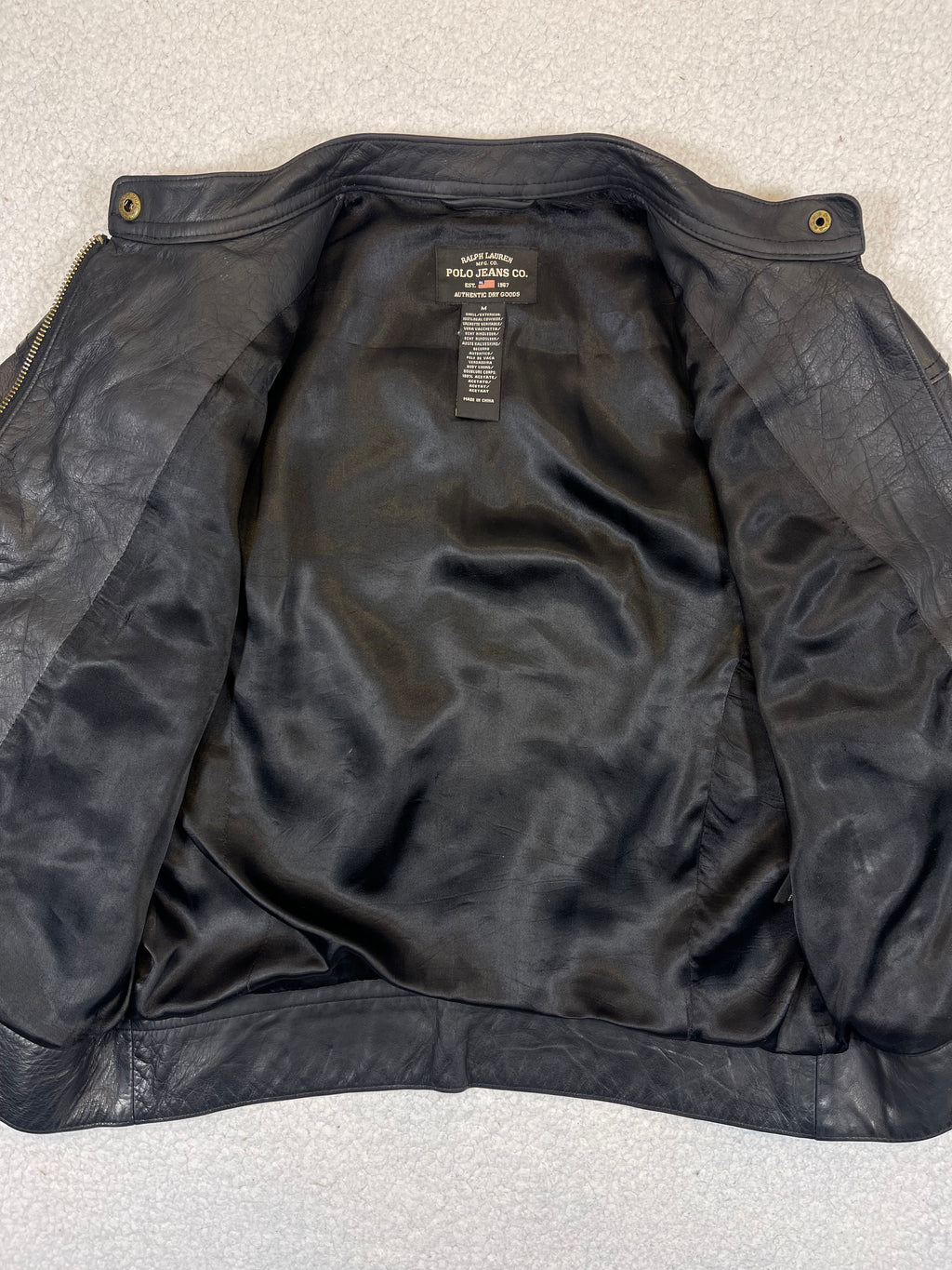 Polo Jeans Co. Ralph Lauren Vintage Genuine Cowhide Motorcycle Jacket