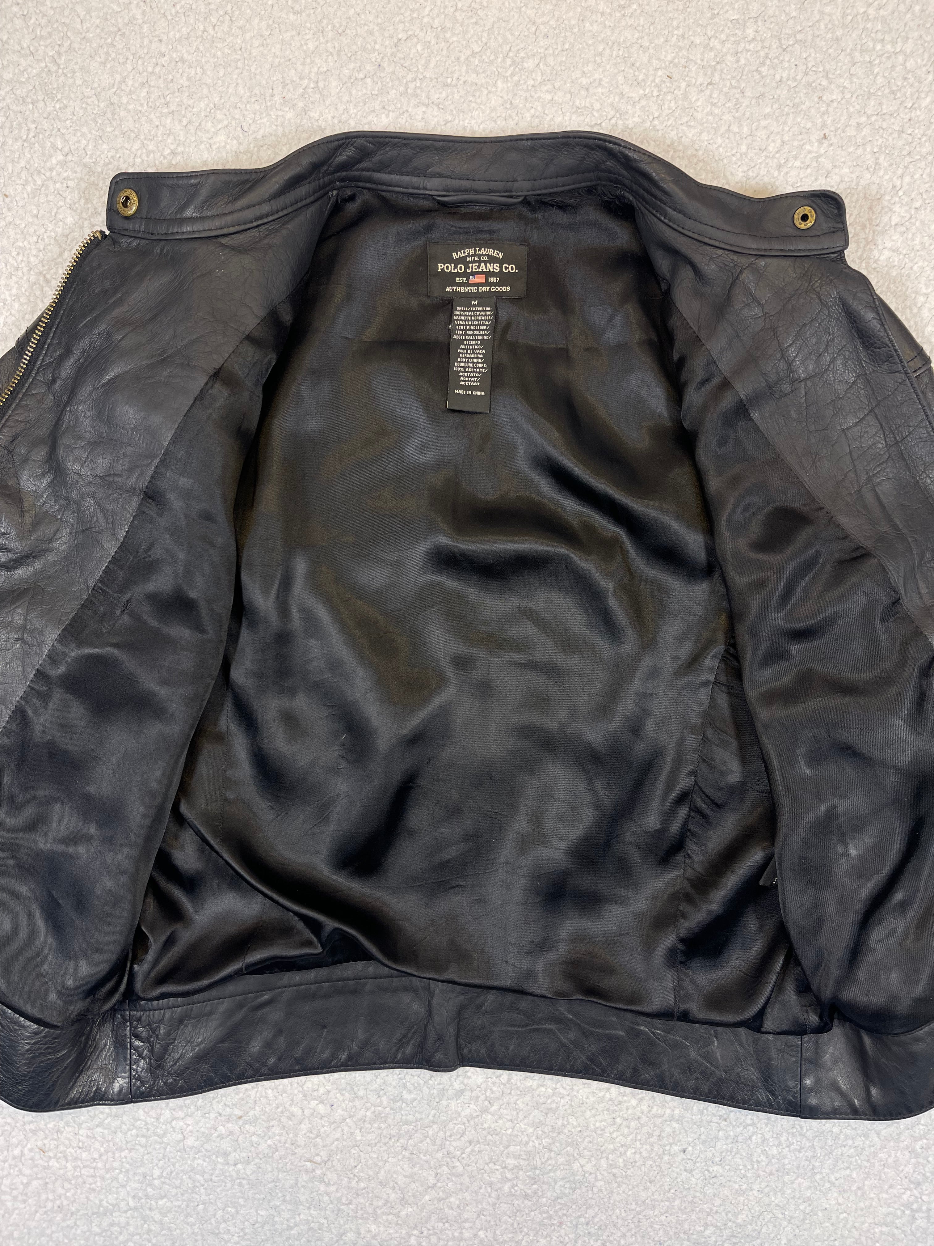 Polo Jeans Co. Ralph Lauren Vintage Genuine Cowhide Motorcycle Jacket