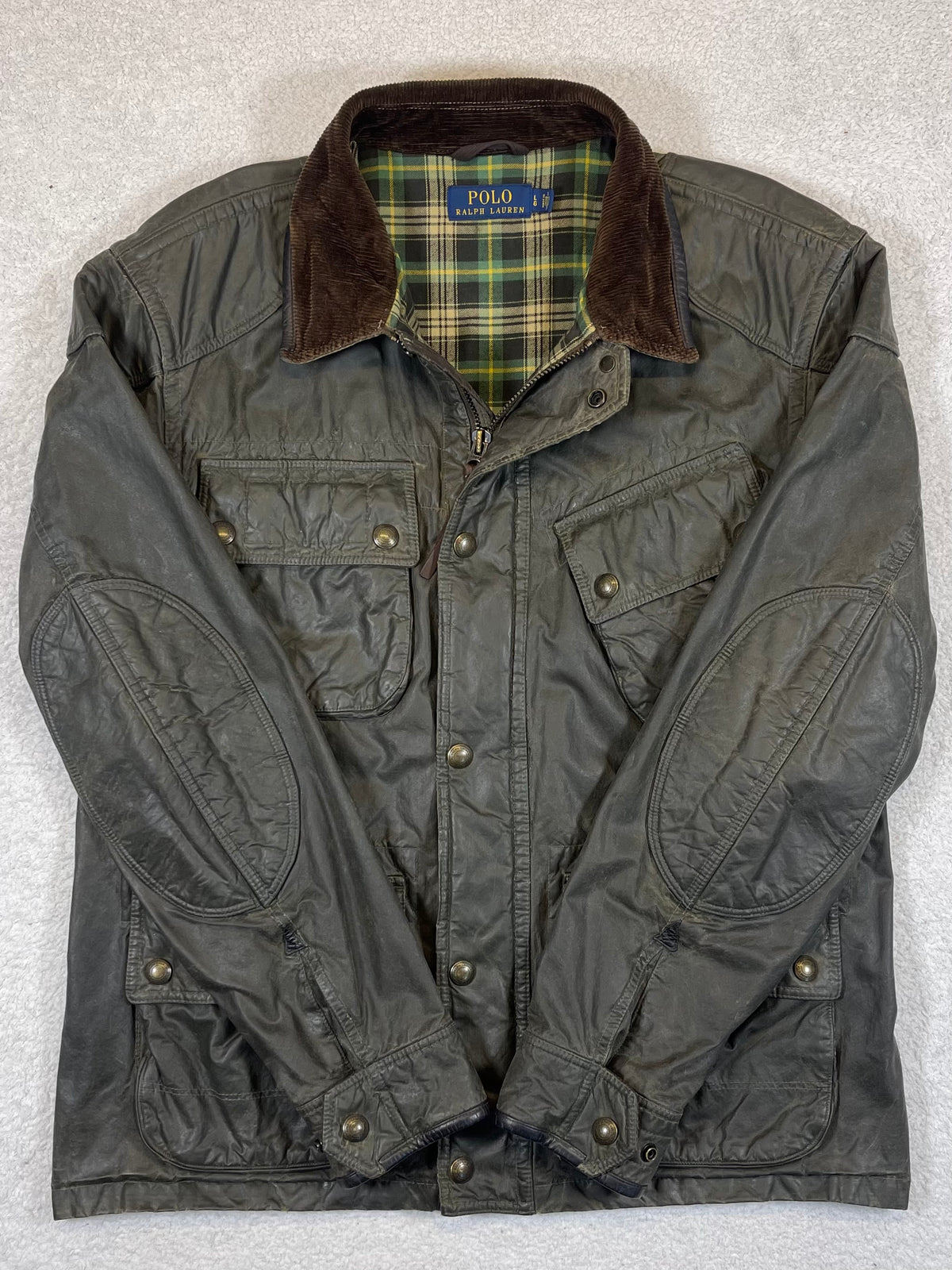 Polo Ralph Lauren Waxed Cotton Motorcycle Jacket L