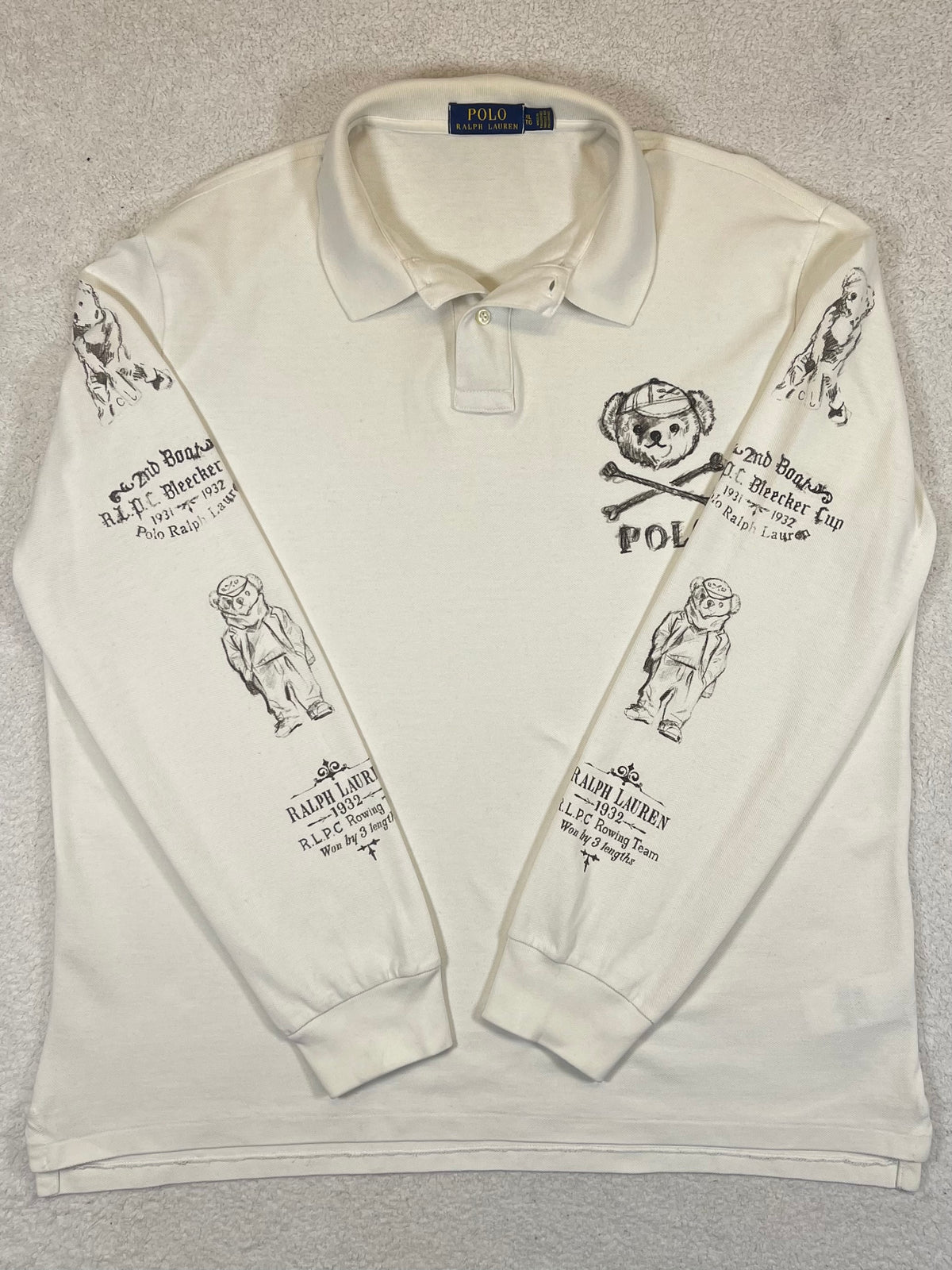 Polo Ralph Lauren Polo Bear Long-Sleeve Cotton Piqué Polo Shirt XL