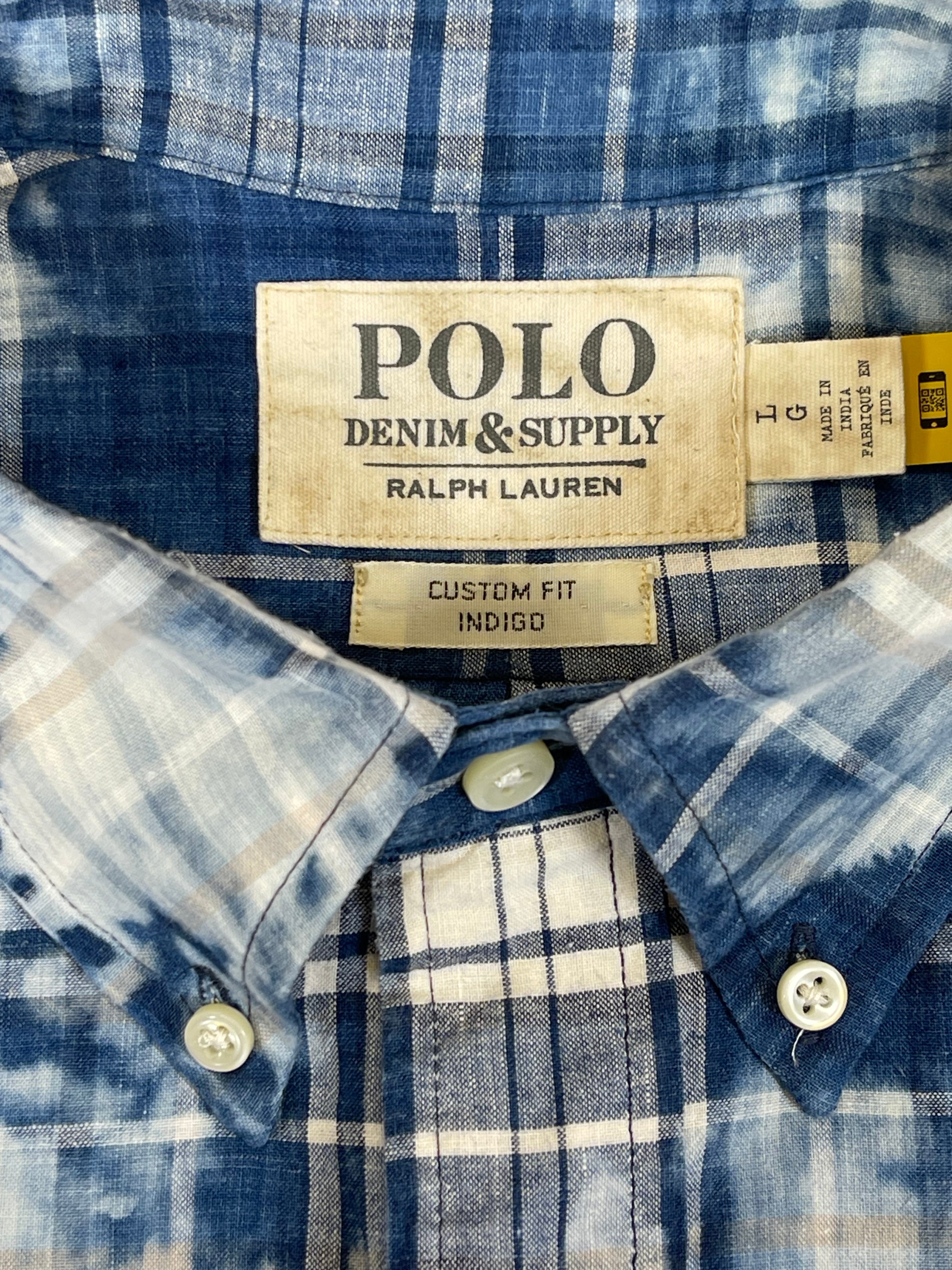 Chemise écossaise en coton Madras indigo Polo Ralph Lauren Denim&Supply