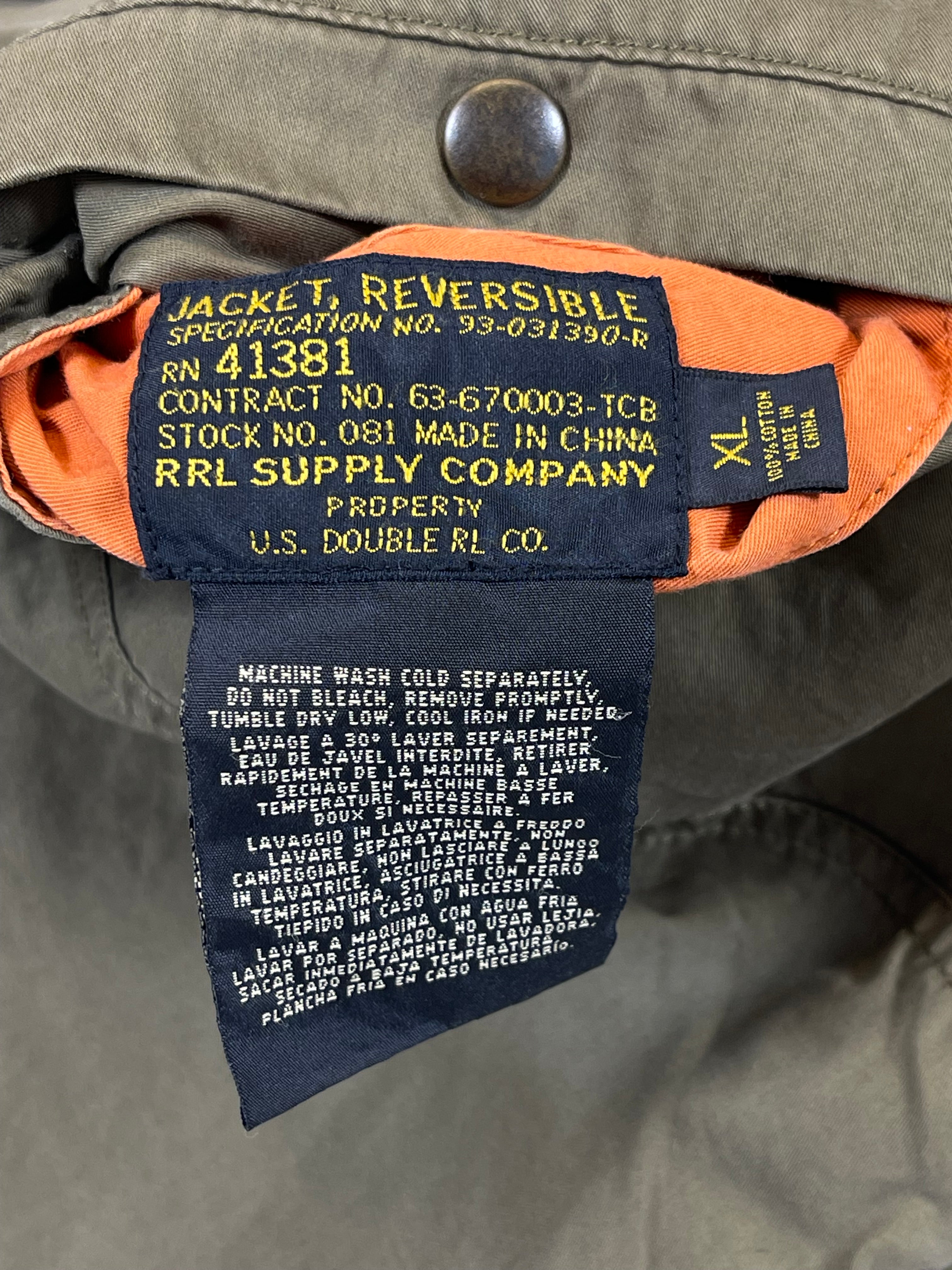 Veste réversible en sergé Ralph Lauren Double RL RRL