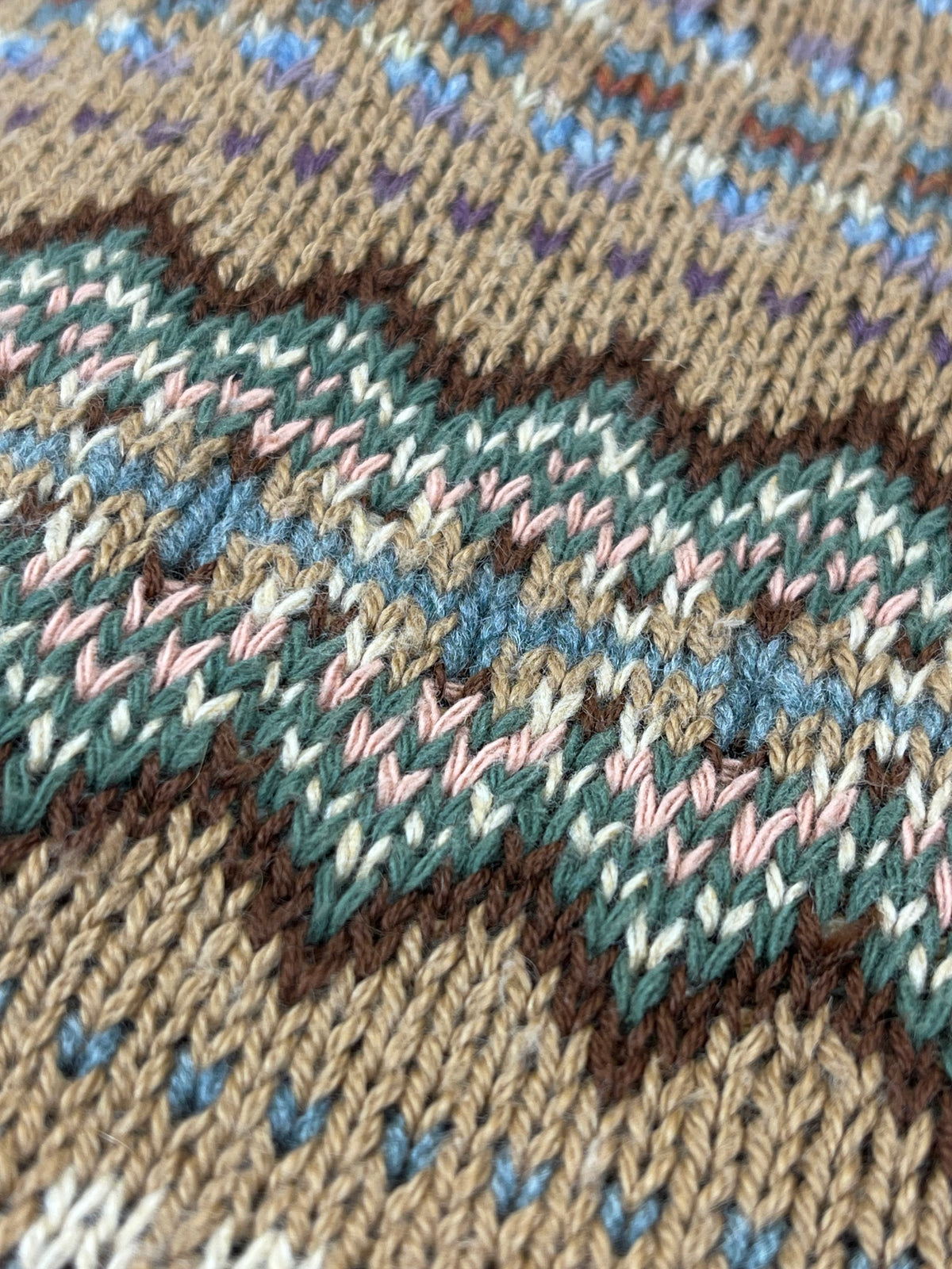 Ralph Lauren Vintage Hand-Knit Fair Isle Cardigan