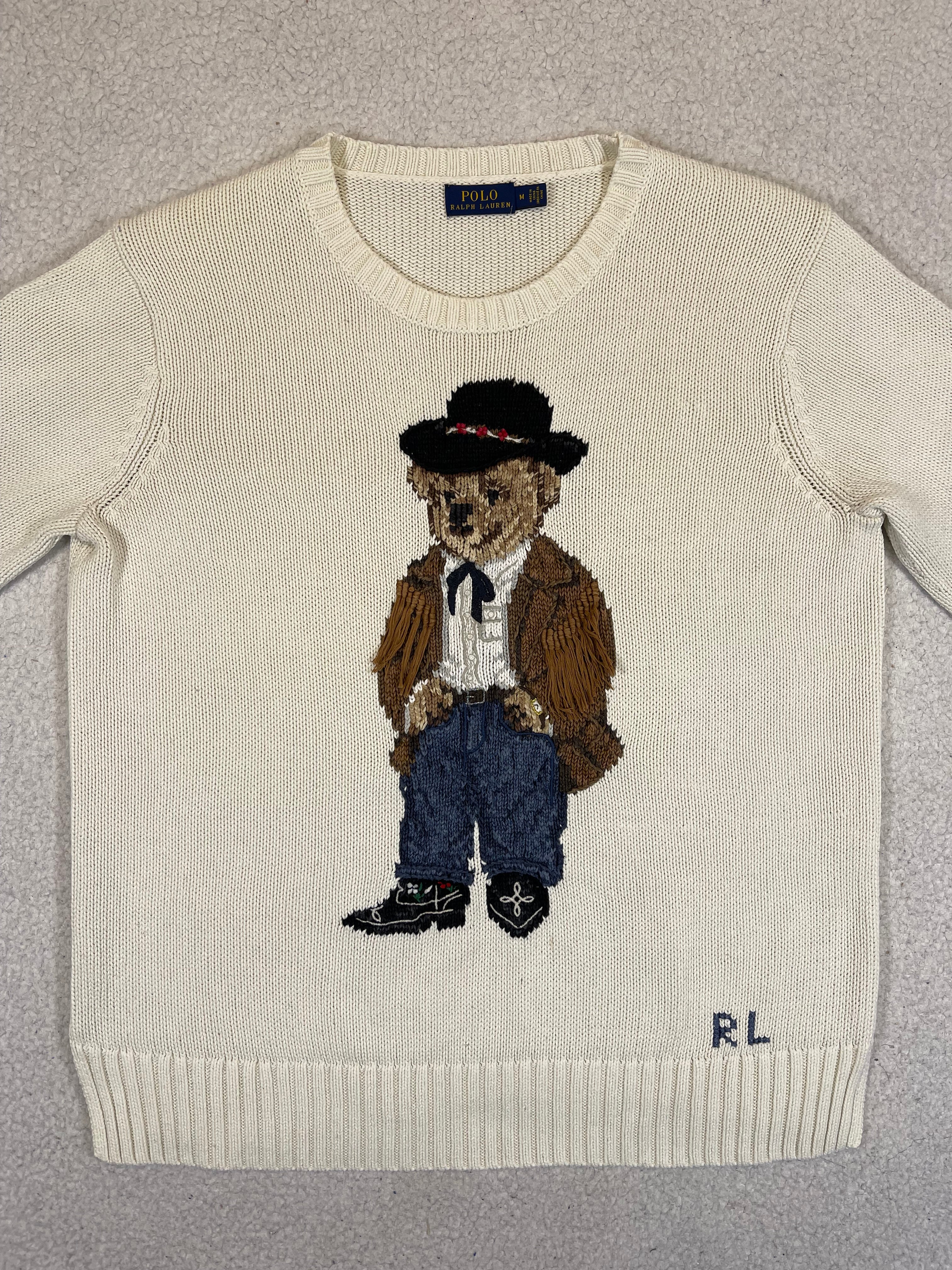 Polo Ralph Lauren Cowboy Polo Bear Cotton Sweater
