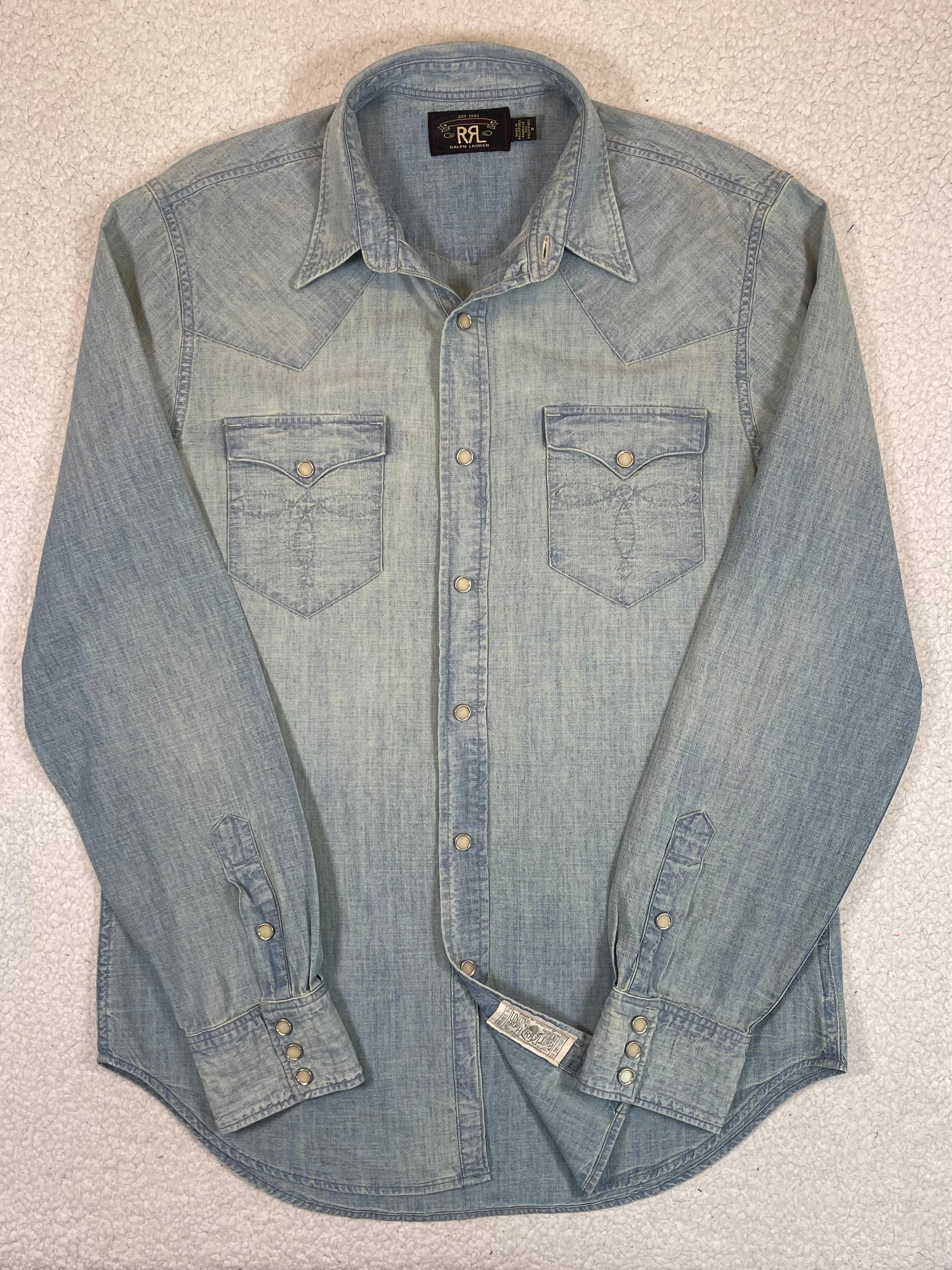 RRL Double RL Chambray Western Shirt