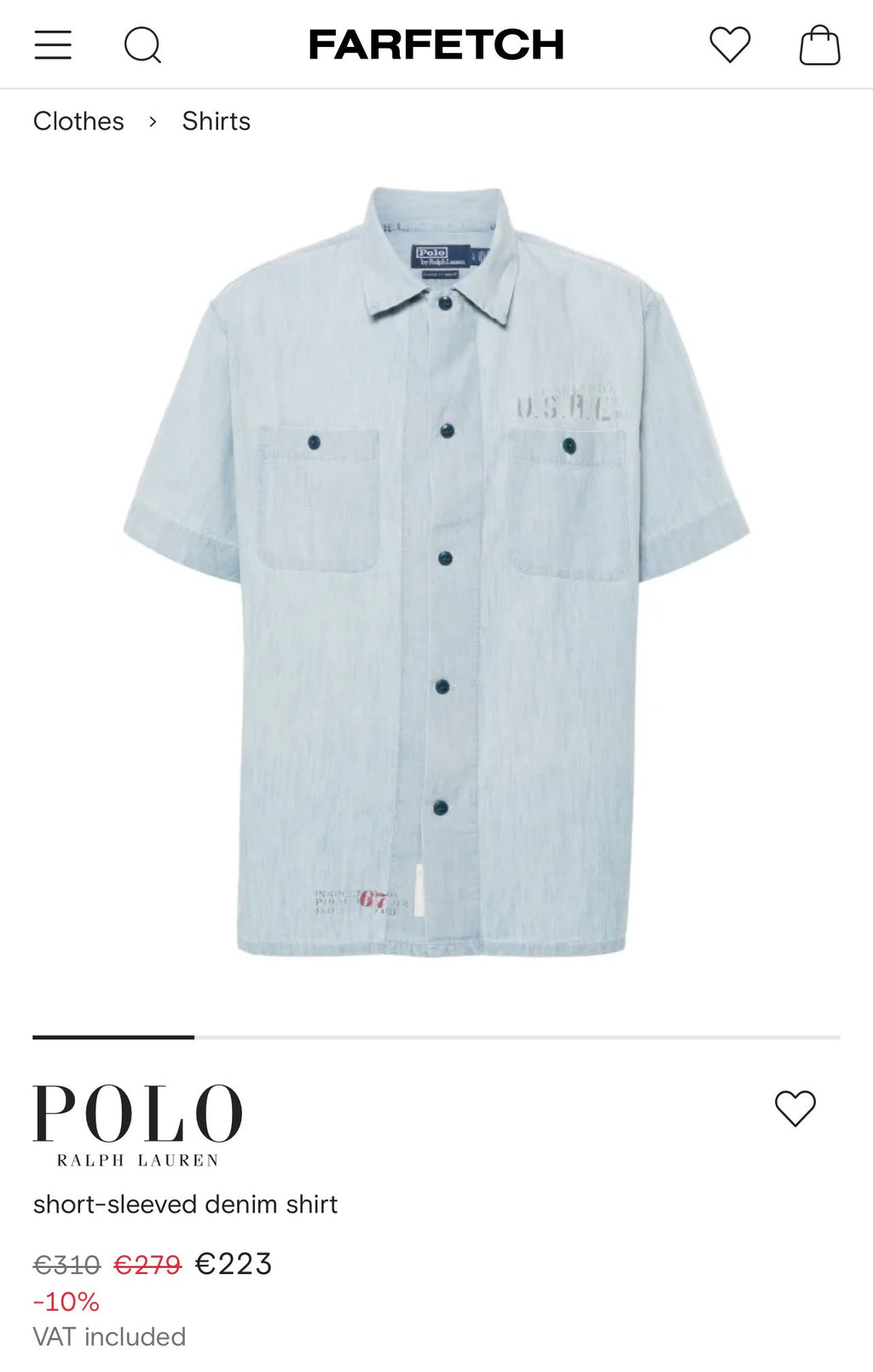 Polo Ralph Lauren Chambray Workwear Shirt (Vintage 2000s)
