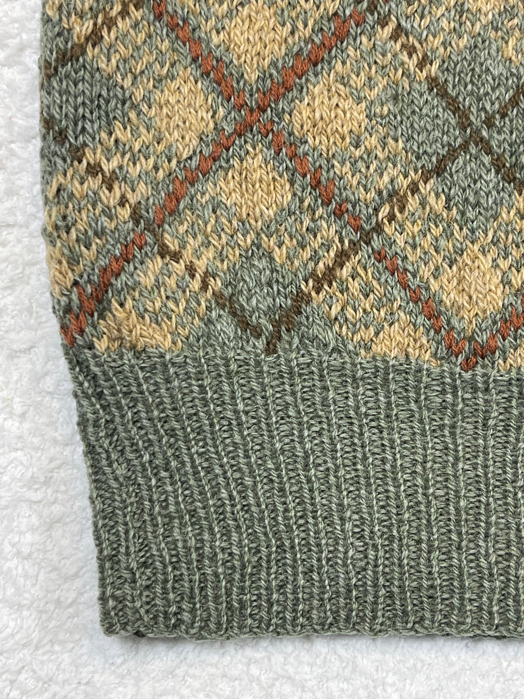 Polo by Ralph Lauren Vintage Hand-Knit Argyle Wool Sweater Vest