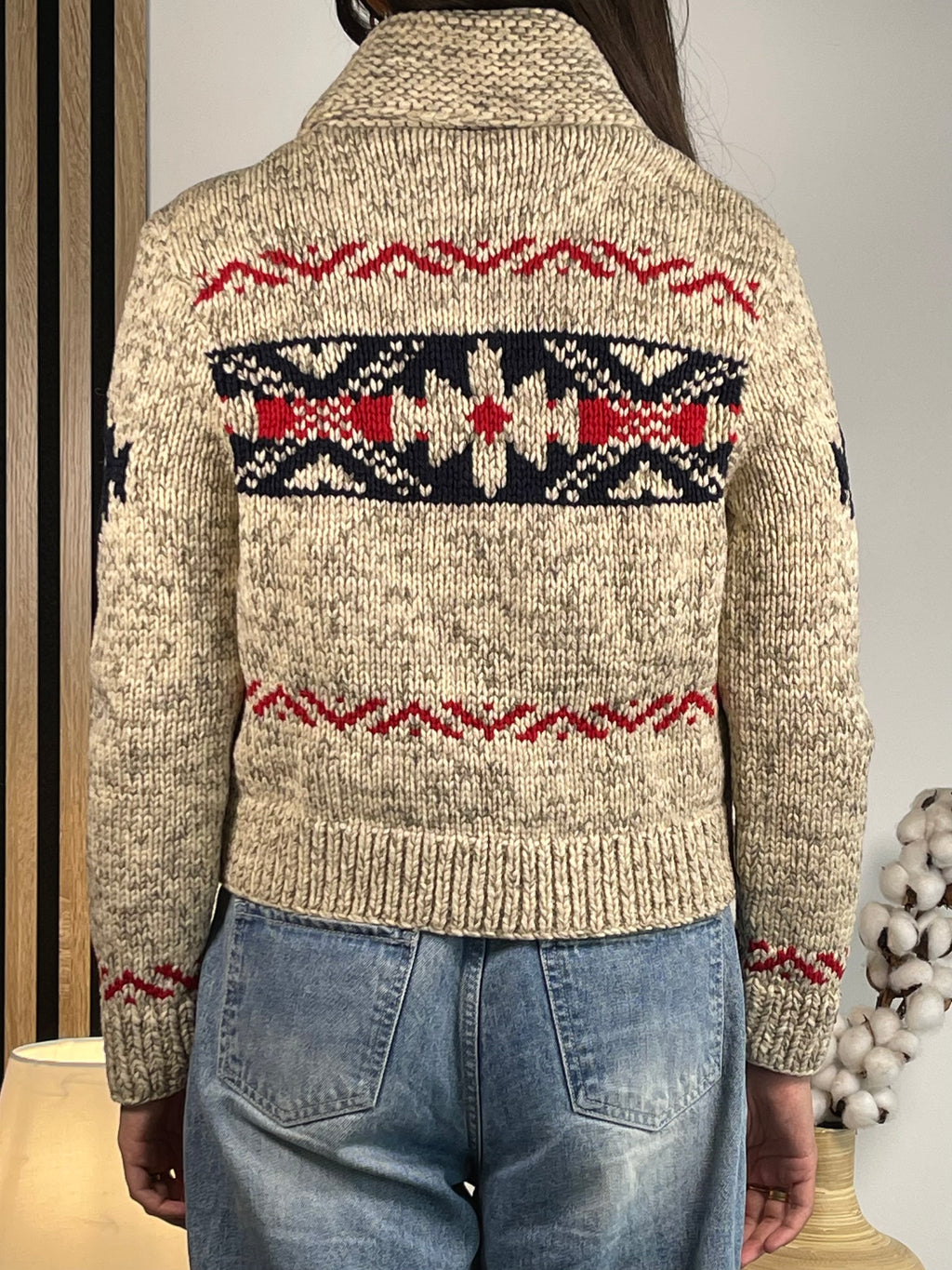 Ralph Lauren Sport Vintage Aztec Denim & Wool Trucker Jacket