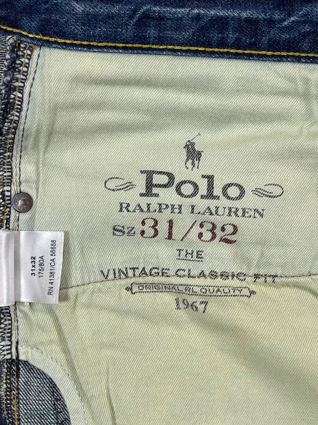 Polo Ralph Lauren Expedition Vintage Classic Fit Aged Denim Jeans (2022)