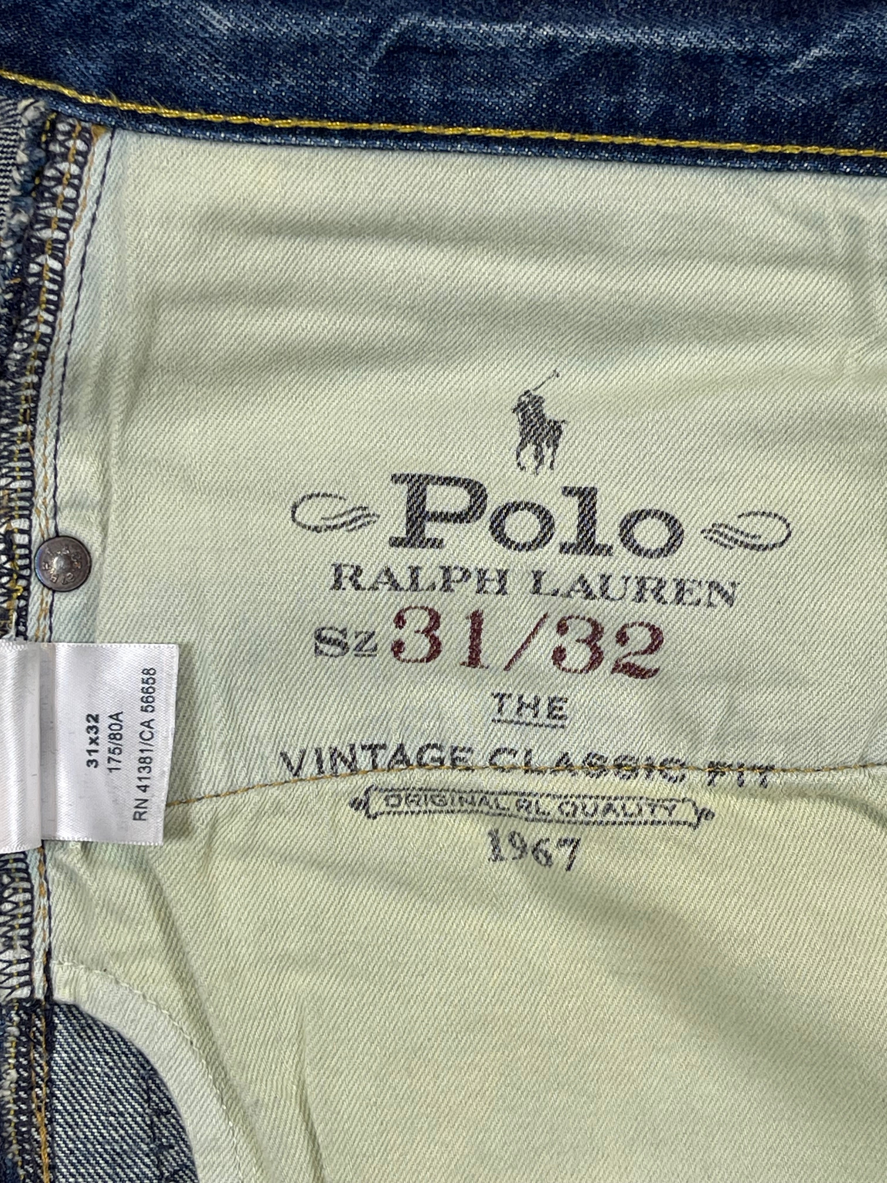 Polo Ralph Lauren Expedition Vintage Classic Fit Aged Denim Jeans (2022)