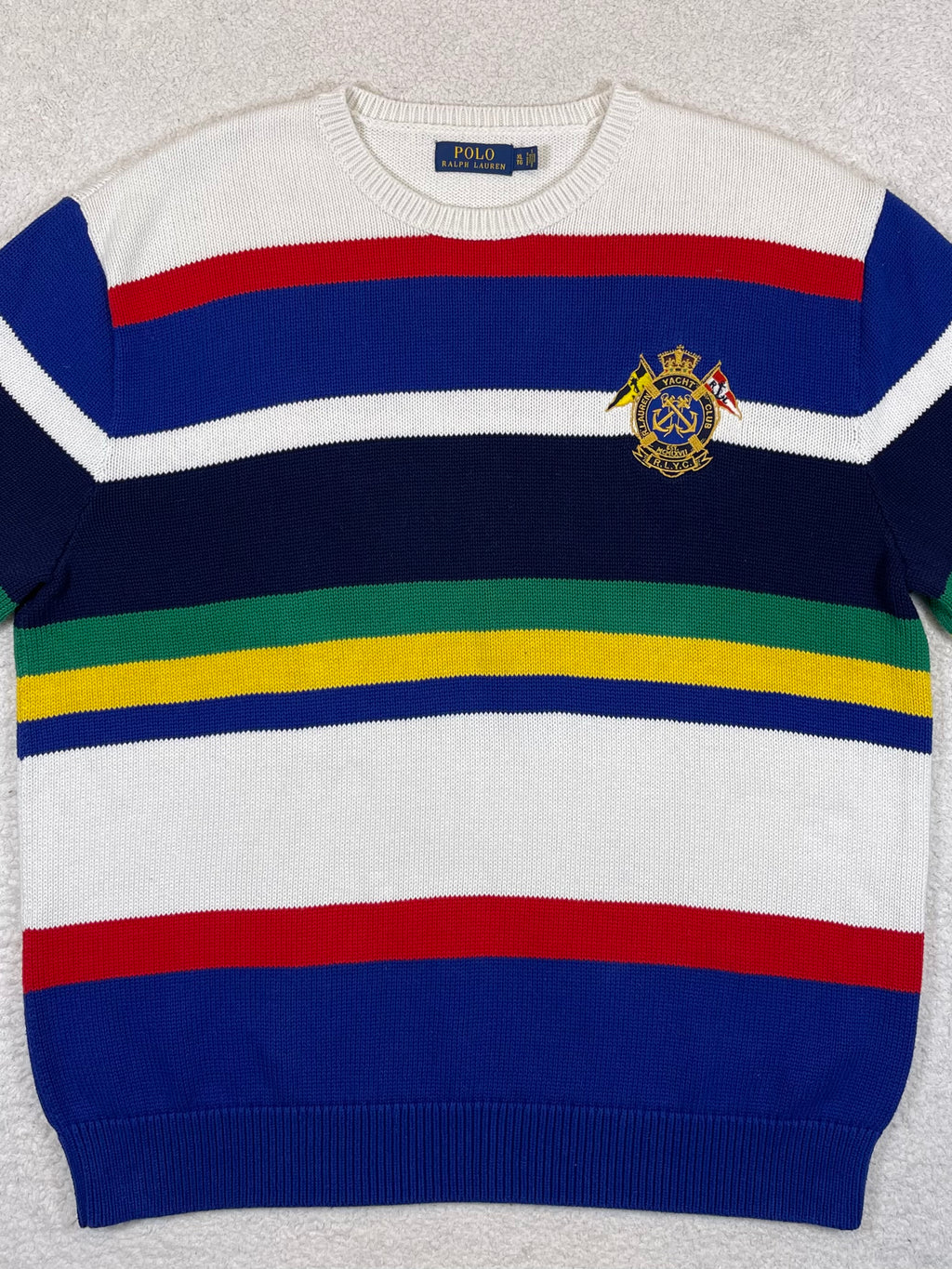 Polo Ralph Lauren Nautical-Inspired Striped Cotton Sweater XL
