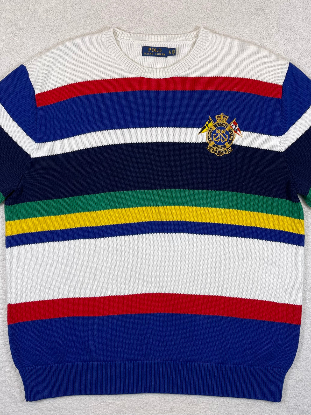 Polo Ralph Lauren Nautical-Inspired Striped Cotton Sweater XL