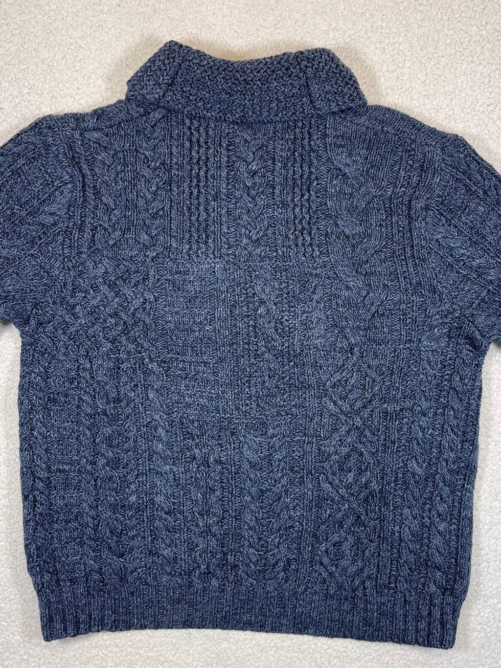 Denim & Supply Ralph Lauren Aran Knit Shawl Collar Flag Sweater (2021)