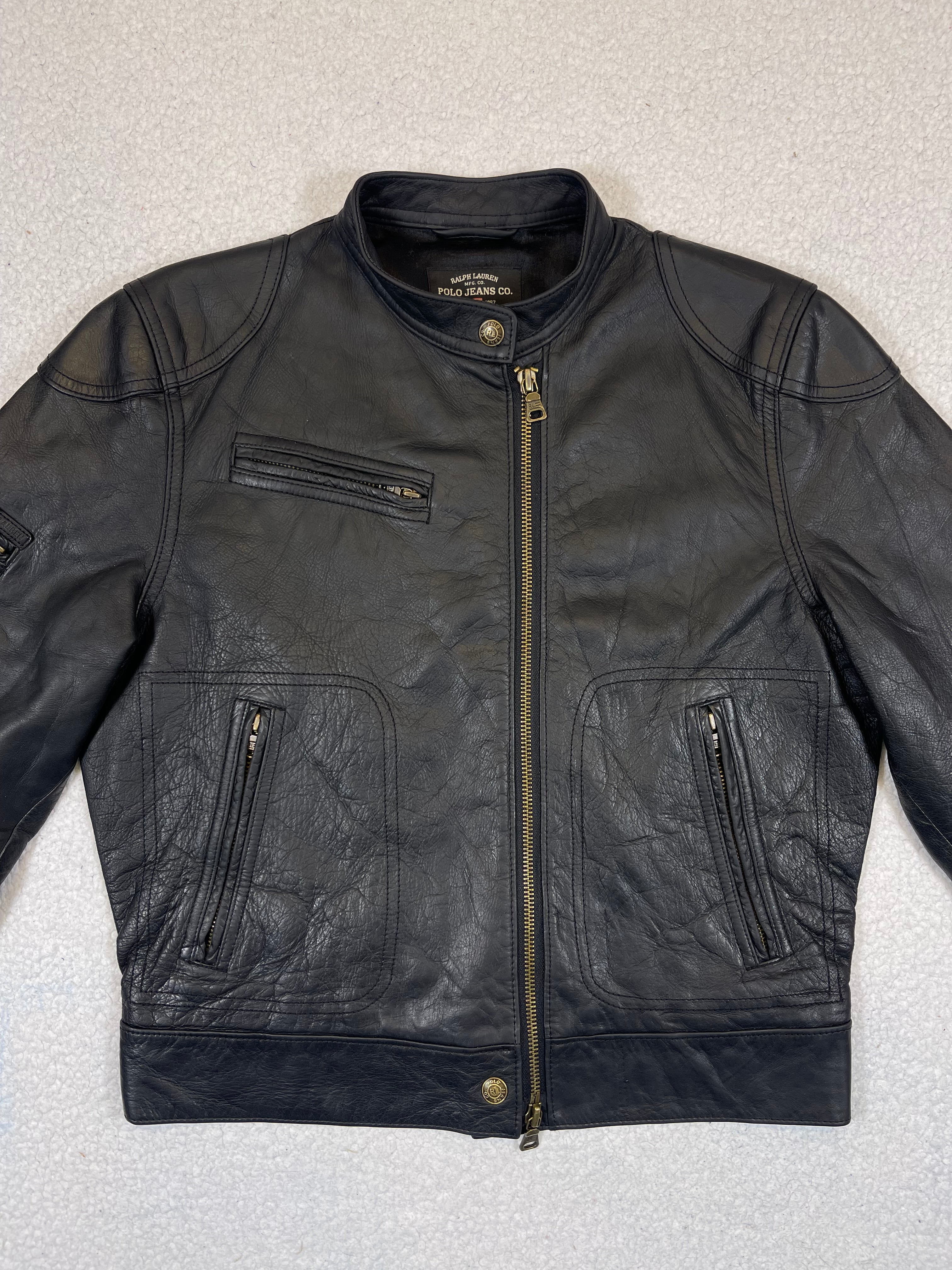 Polo Jeans Co. Ralph Lauren Vintage Genuine Cowhide Motorcycle Jacket