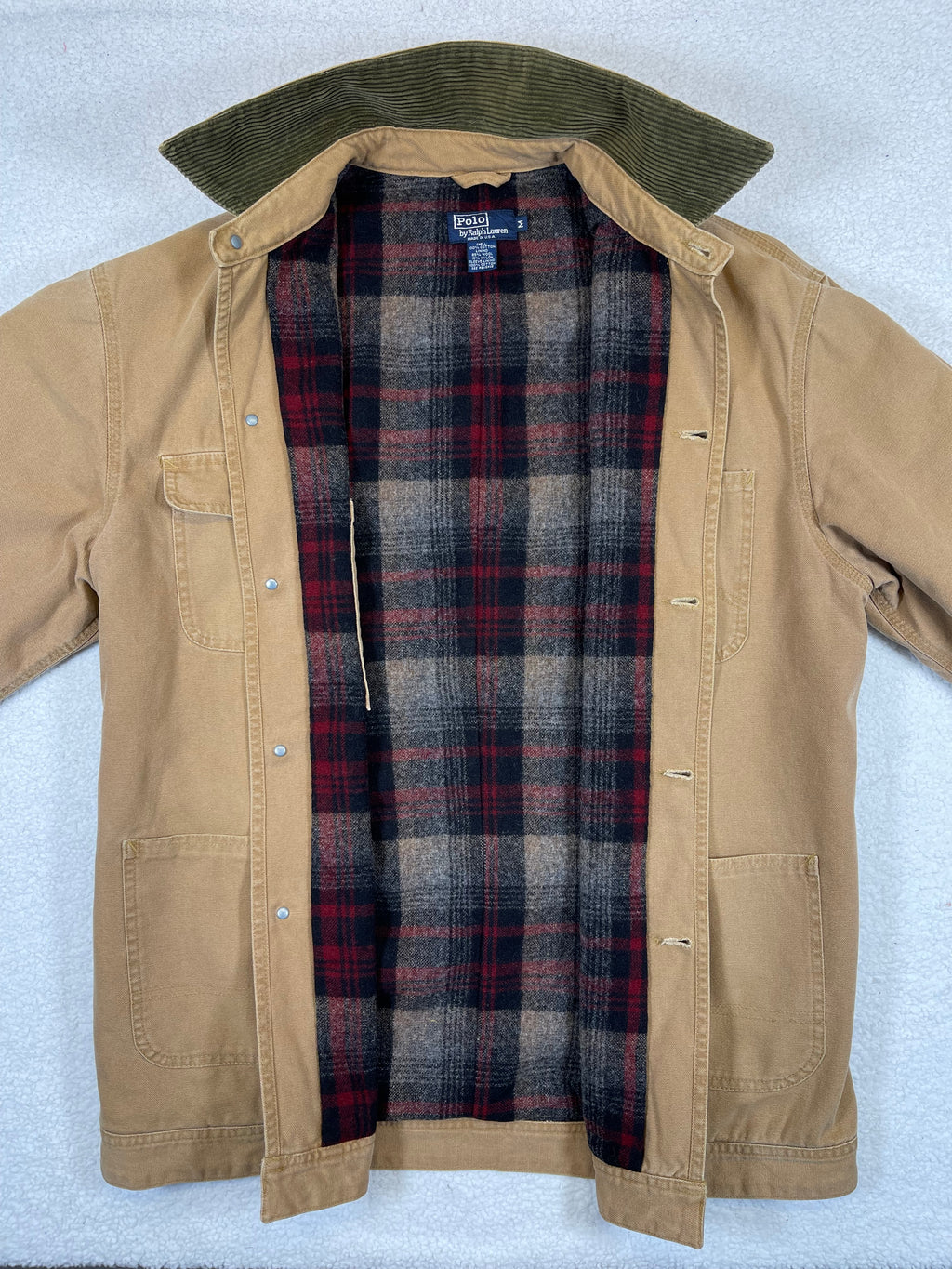 Polo Ralph Lauren Wool-Lined Canvas Workwear Jacket — Made in USA (Vintage 2000s)