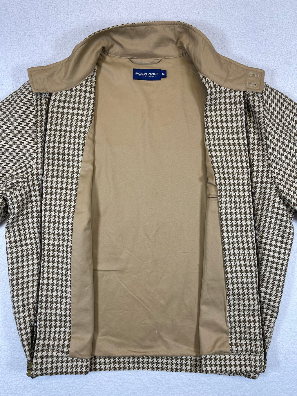 Polo Golf Ralph Lauren Houndstooth Linen Blend Jacket (Vintage)