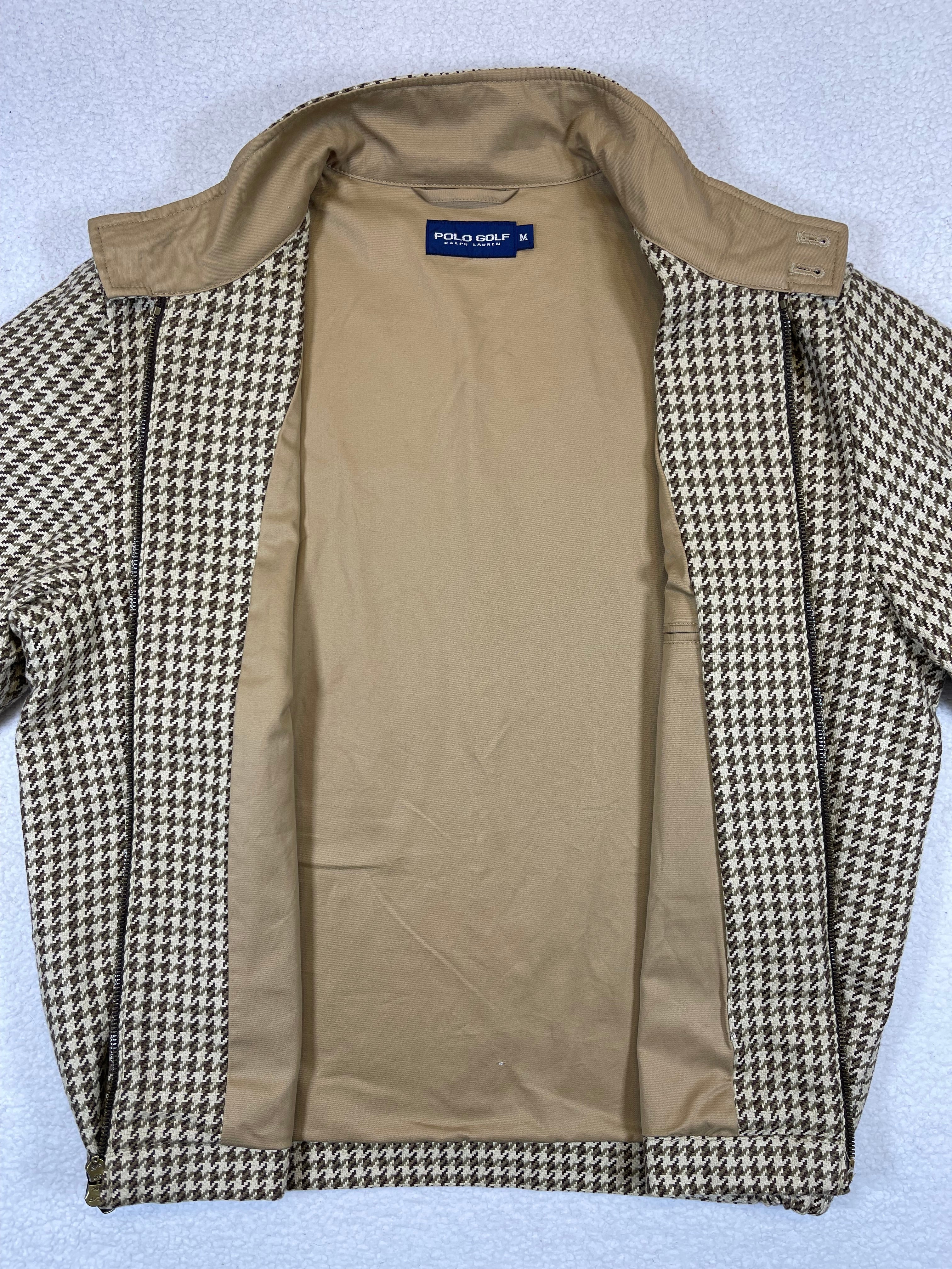 Polo Golf Ralph Lauren Houndstooth Linen Blend Jacket (Vintage)