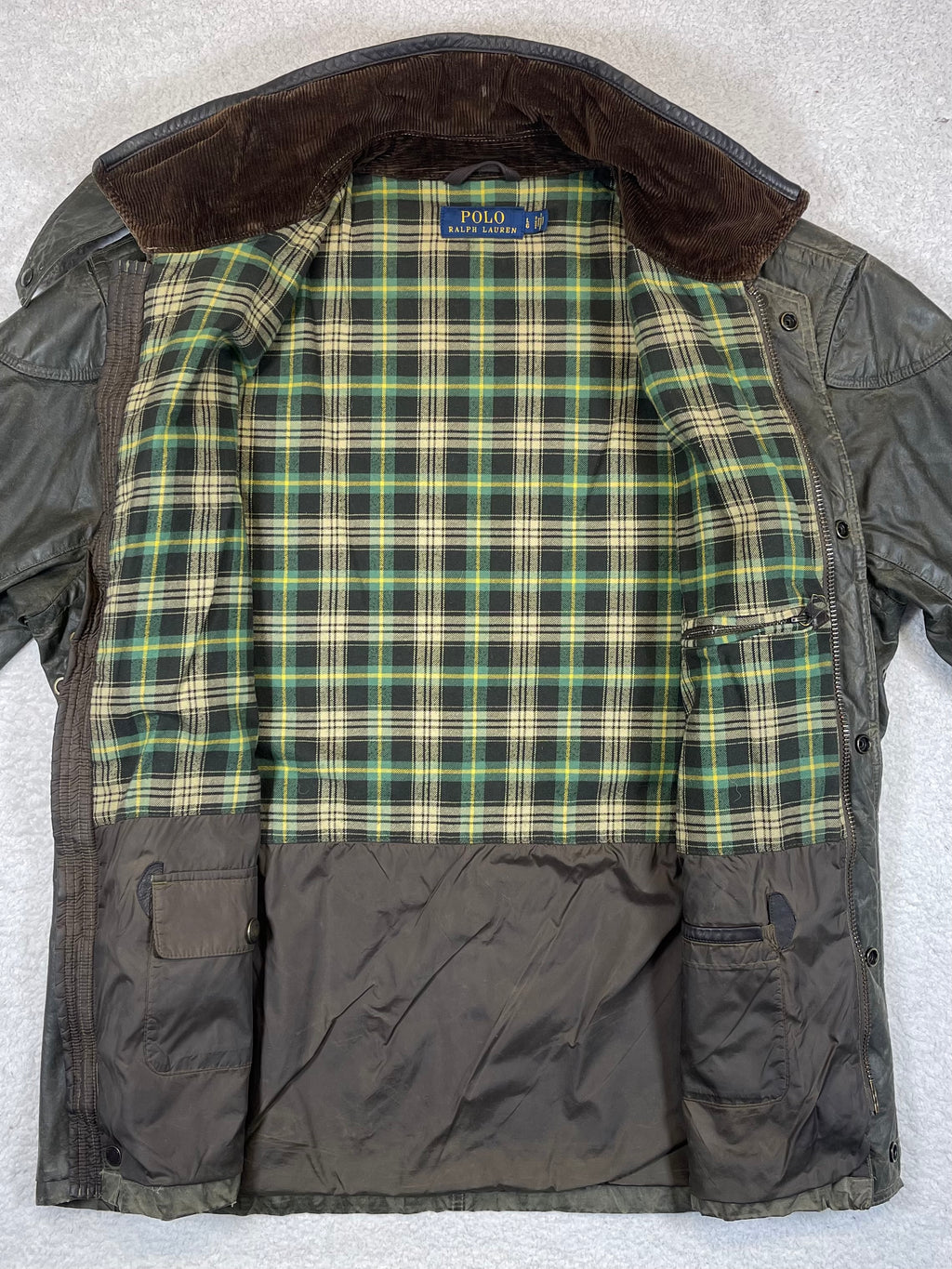 Polo Ralph Lauren Waxed Cotton Motorcycle Jacket L