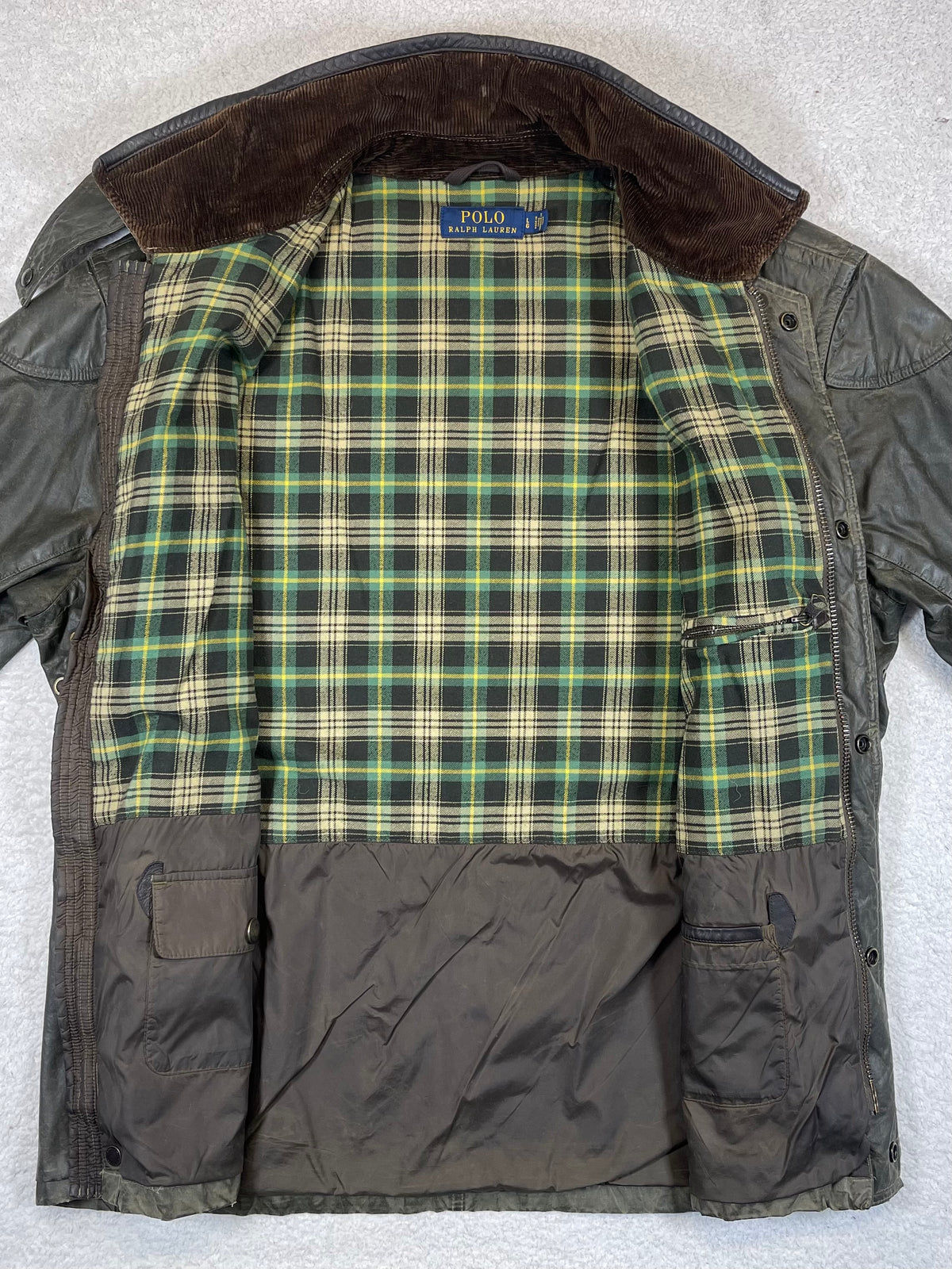 Polo Ralph Lauren Waxed Cotton Motorcycle Jacket L
