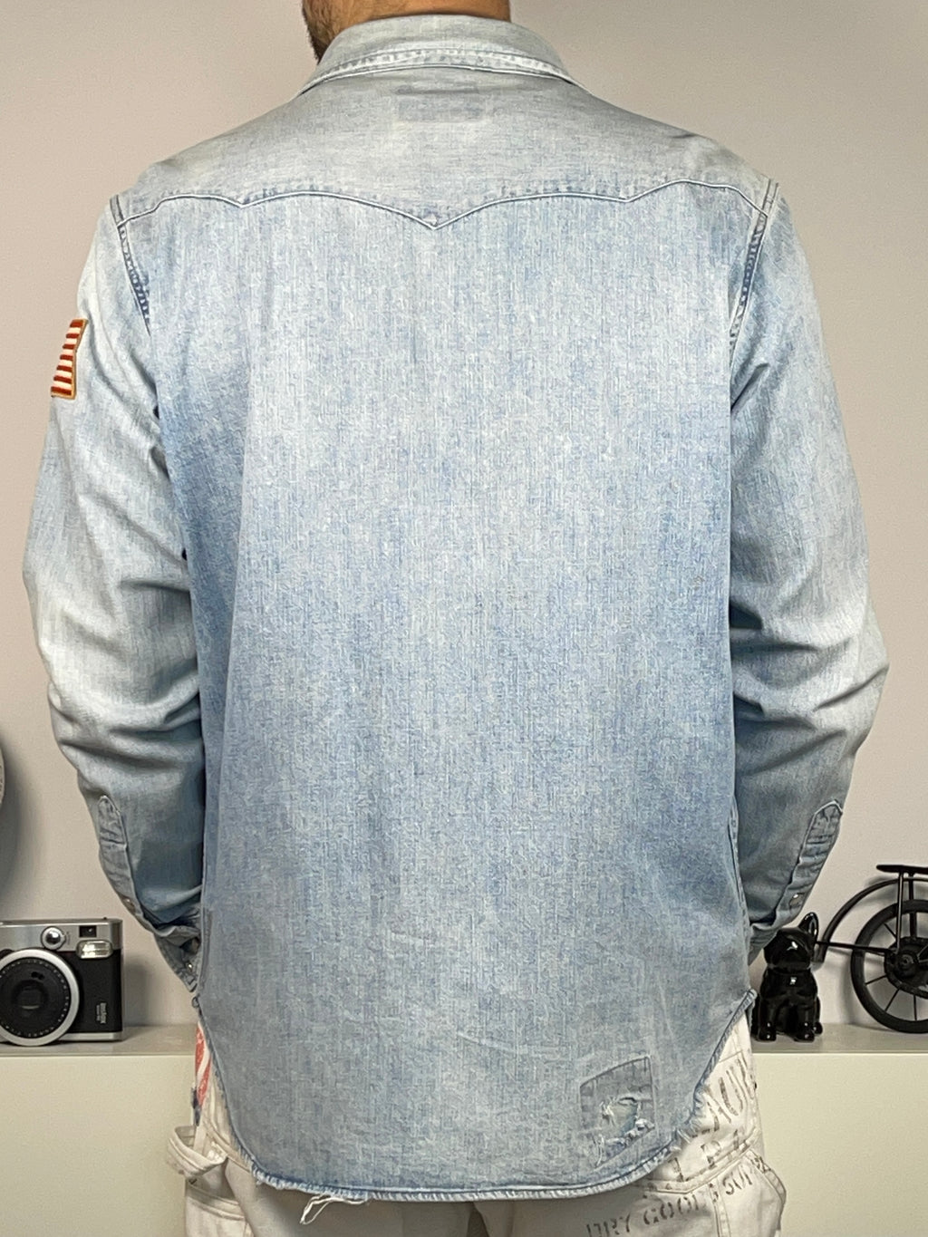 Polo Ralph Lauren Flag Western Aged Denim Shirt