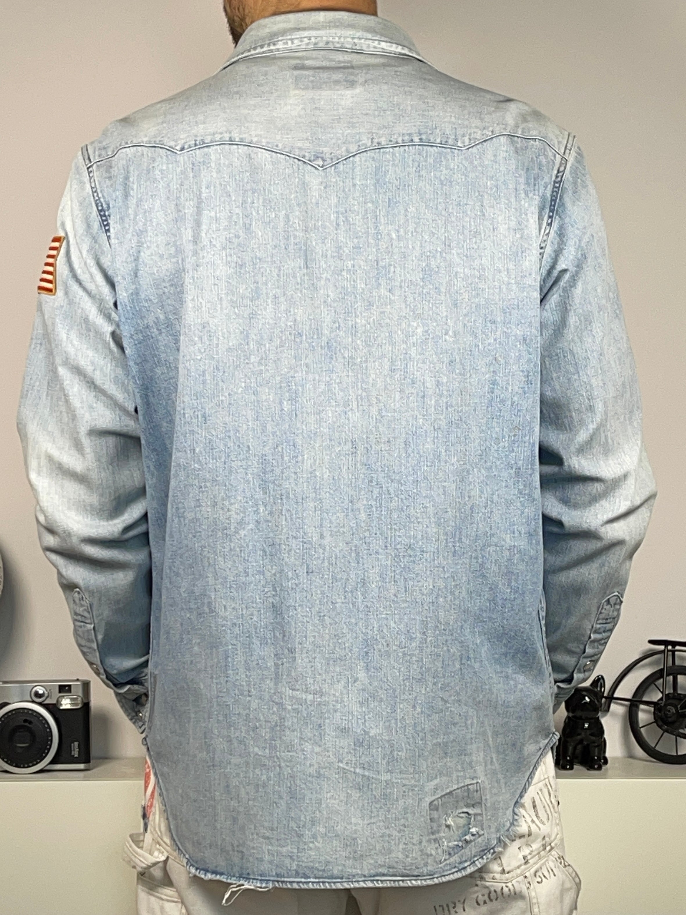 Polo Ralph Lauren Flag Western Aged Denim Shirt