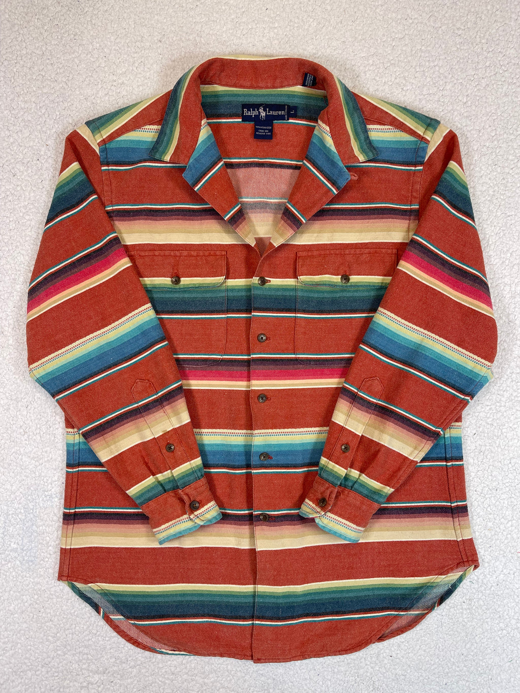 Ralph Lauren Aztec Madras Safari Shirt (Vintage 90s)