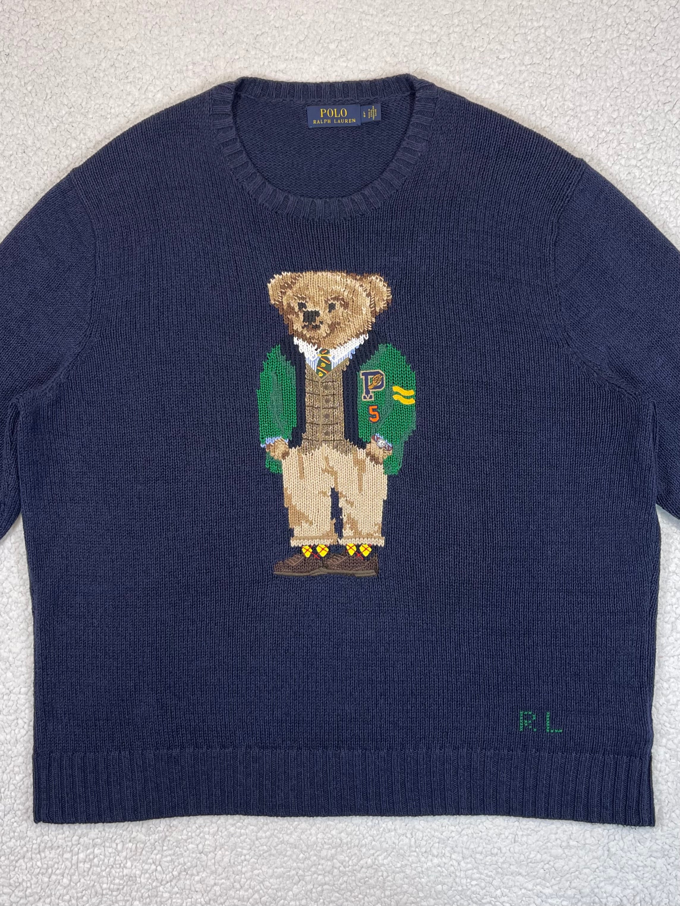 Polo Ralph Lauren Preppy Polo Bear Cotton & Linen Sweater