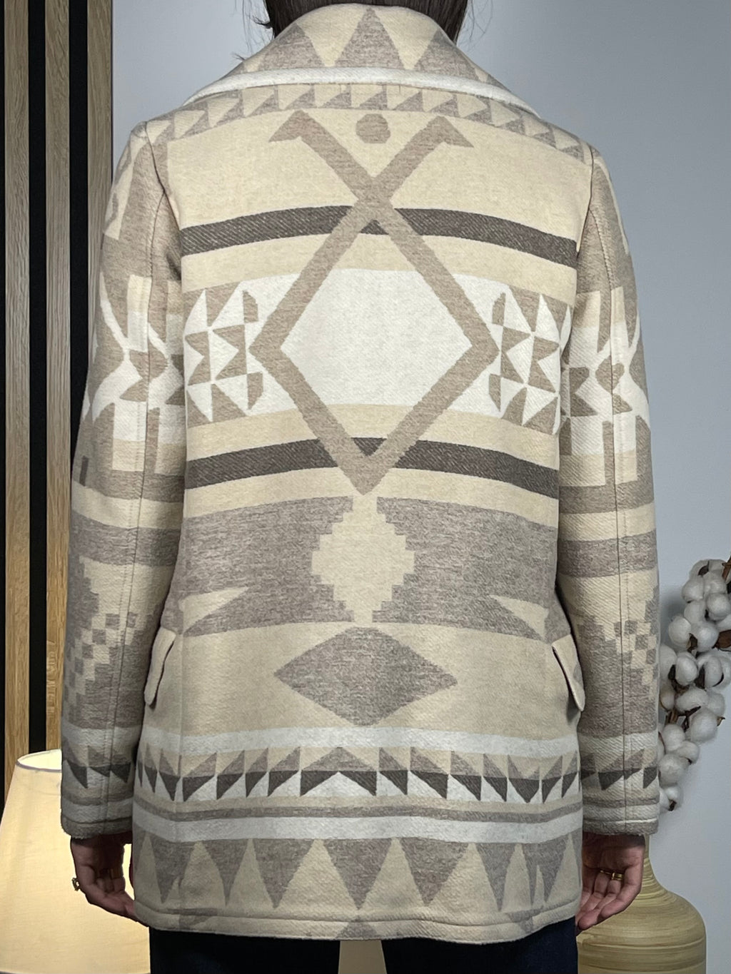 Polo Ralph Lauren Geometric Wool-Blend Peacoat
