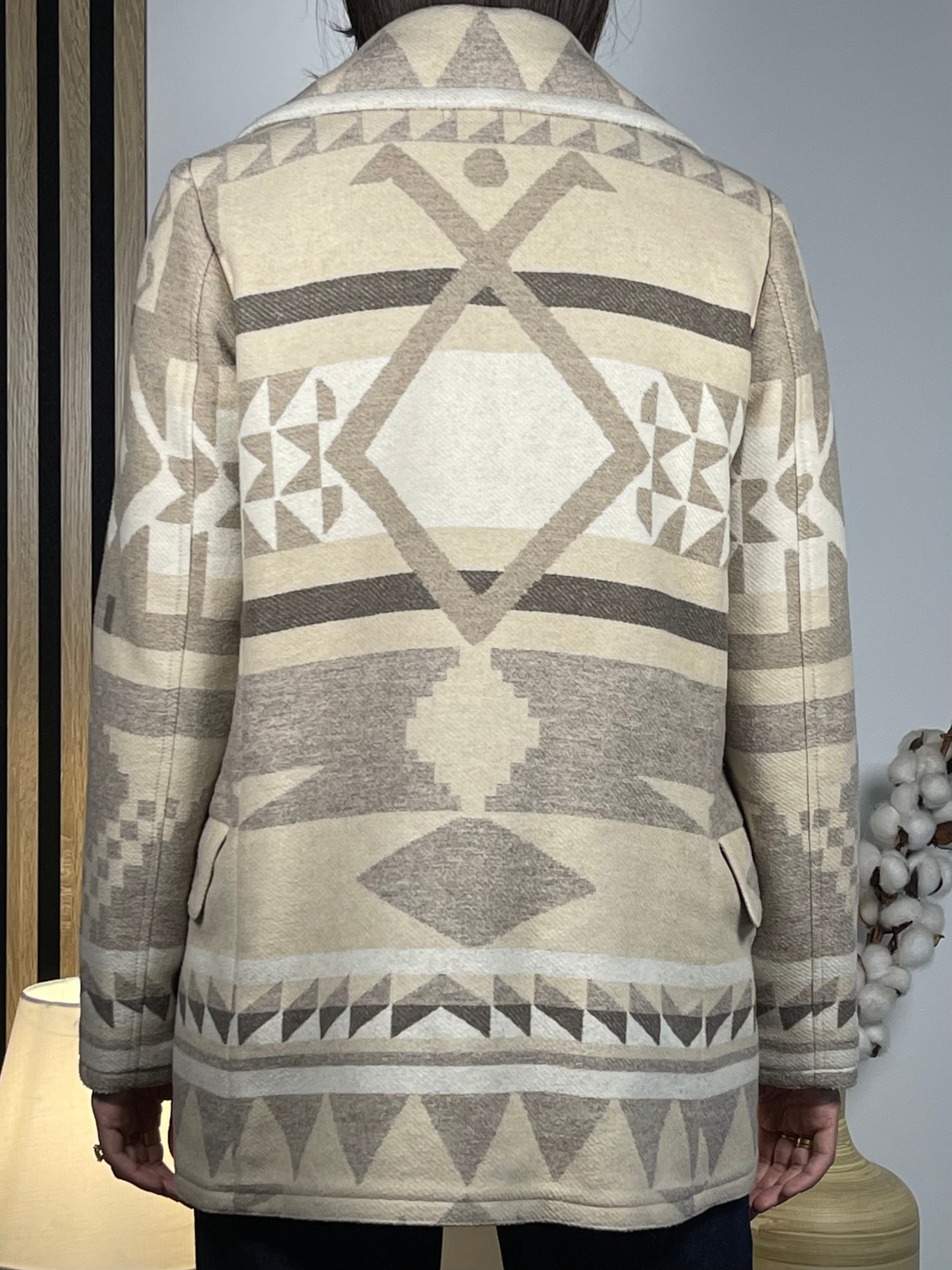 Polo Ralph Lauren Geometric Wool-Blend Peacoat