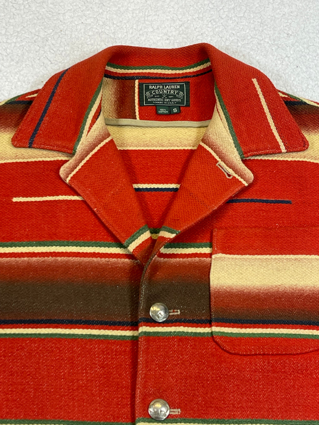 Veste de travail Ralph Lauren Country motif aztèque (Vintage années 90, Fabriquée aux États-Unis)