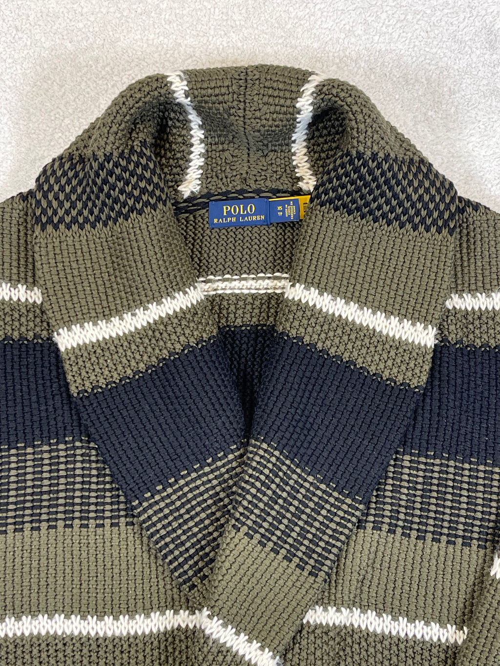 Polo Ralph Lauren Striped Shawl-Collar Cardigan