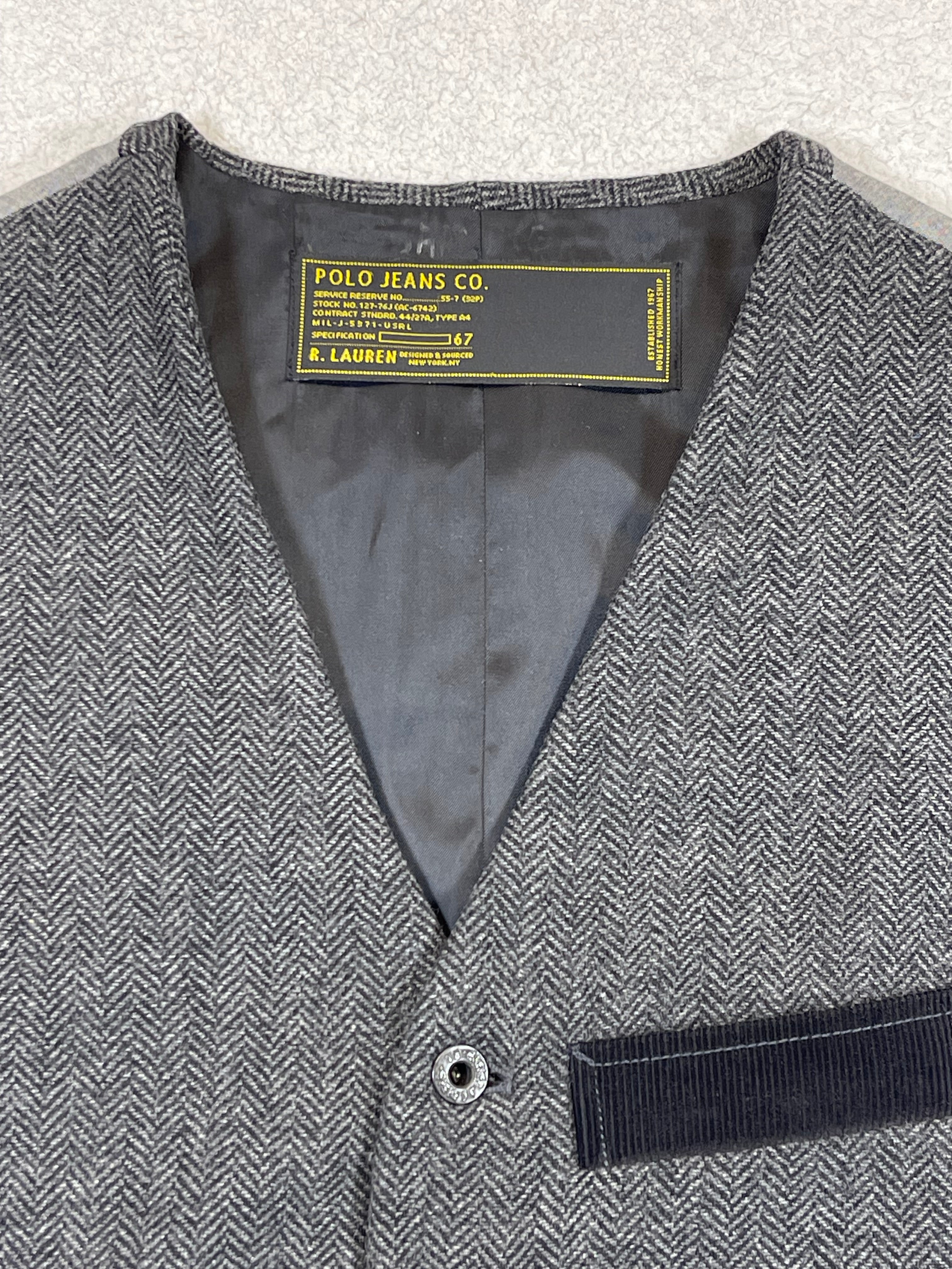Polo Jeans Co. Ralph Lauren Herringbone Wool Vest