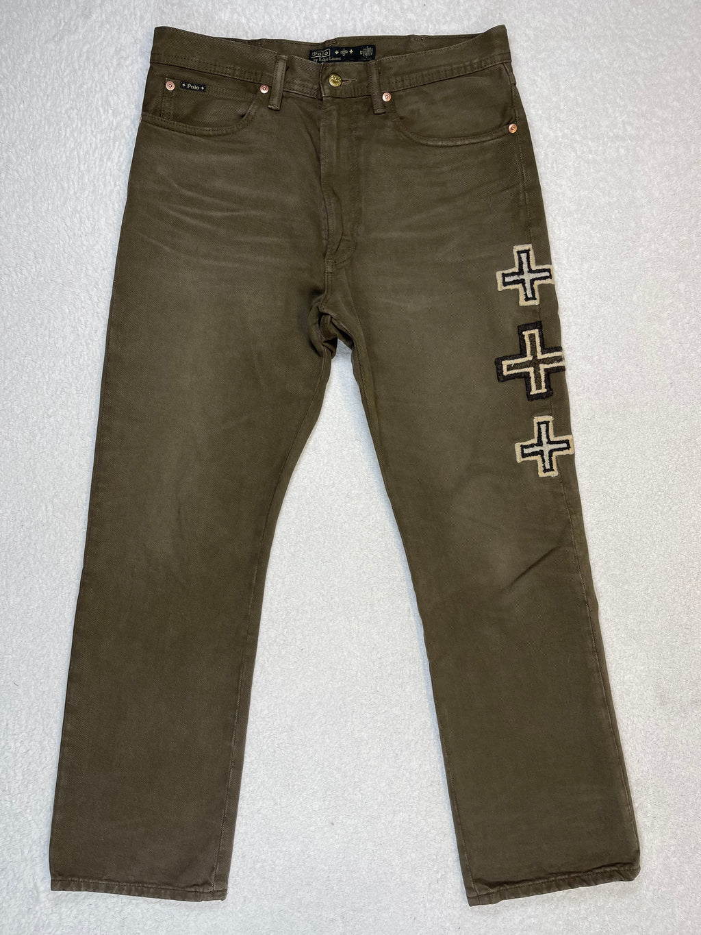 Polo Ralph Lauren × Naiomi Glasses Embroidered Heritage Rider Denim Jeans (2023)